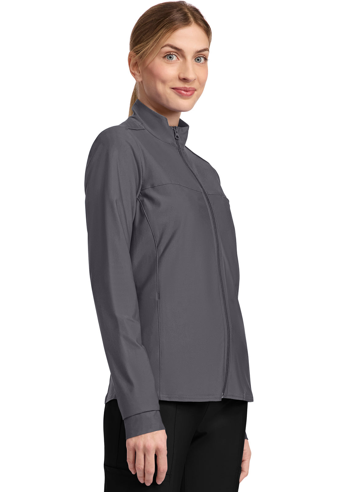 Form CK381 Women's 3-Pocket Warm-up Jacket Pewter Image