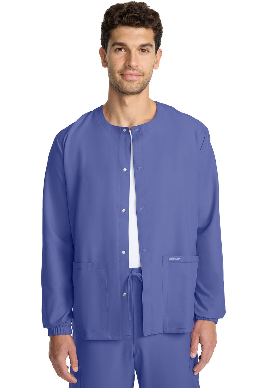 Workwear Originals Ultra CK393A Unisex Unisex Snap Front Warm Up Jacket Ciel Blue