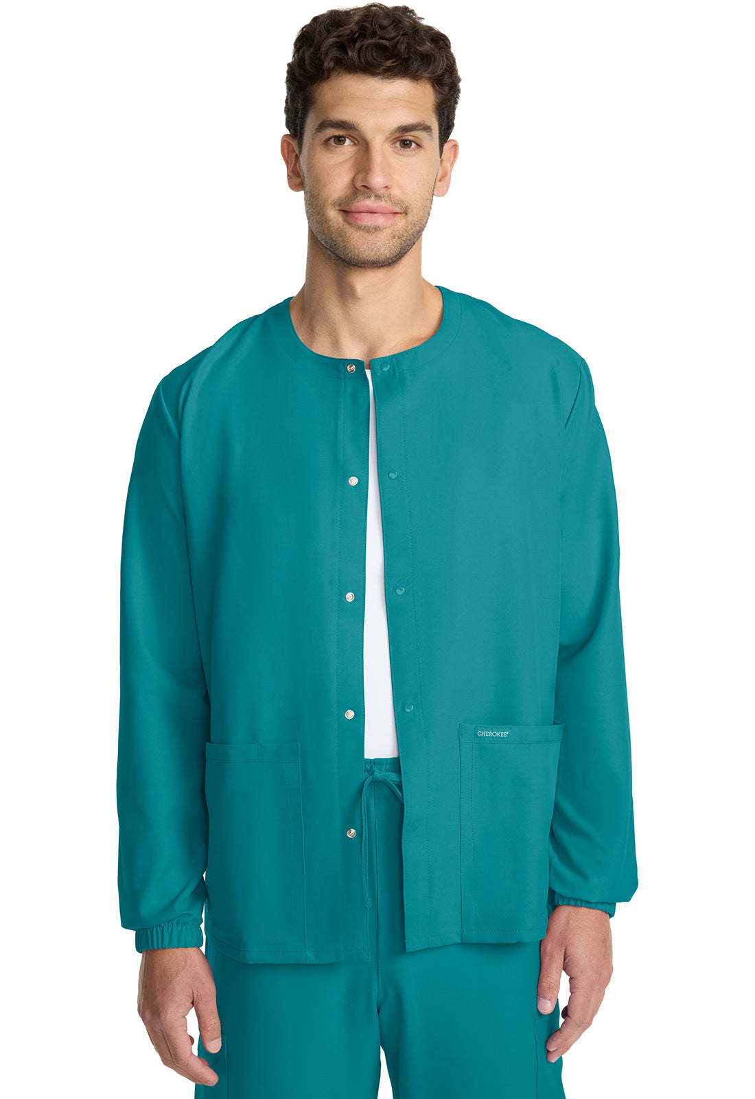 Workwear Originals Ultra CK393A Unisex Unisex Snap Front Warm Up Jacket Teal Blue