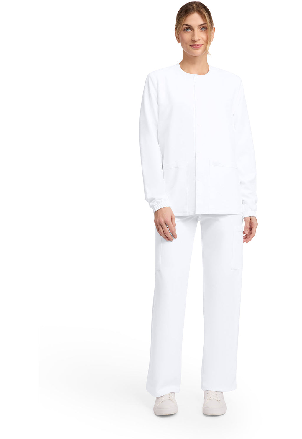 Originals Ultra CK393A Unisex Snap Front Warm Up Jacket White Image