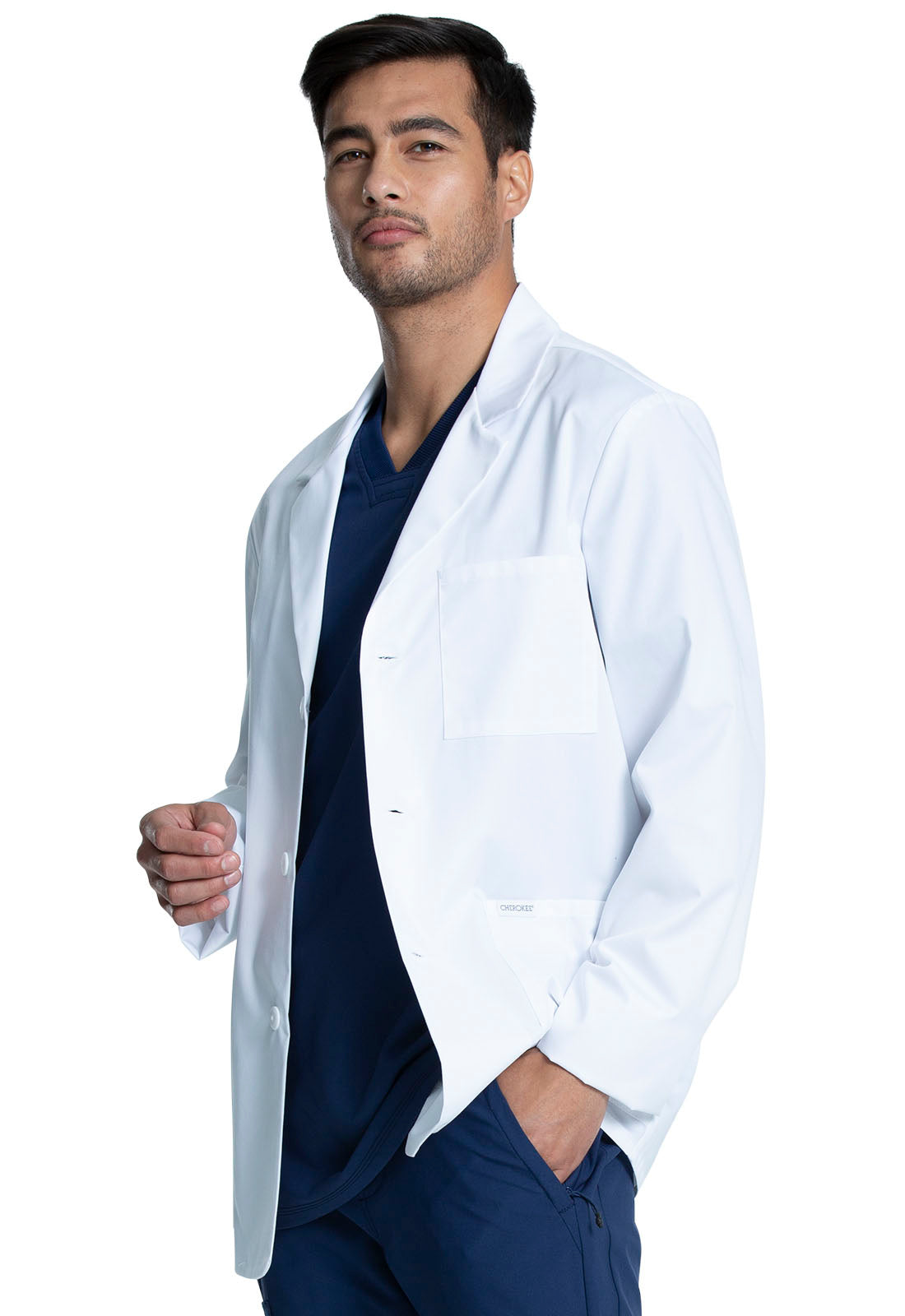 Project Lab by Cherokee CK401 Tall 32" Men's Consultation Coat White