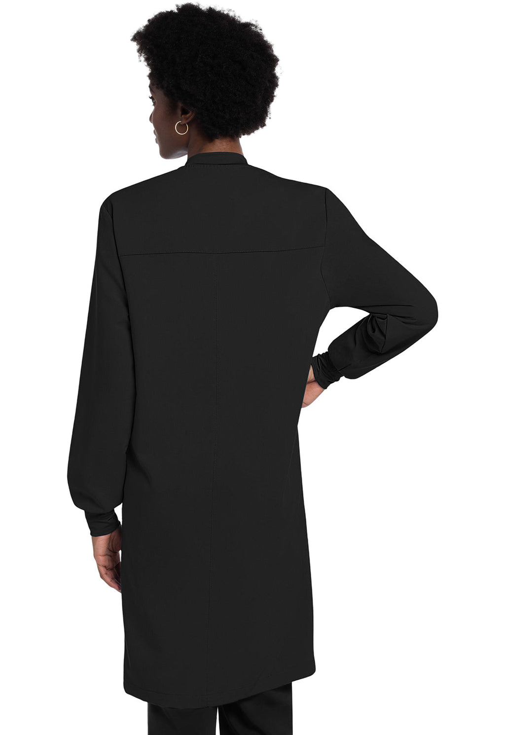 Project Lab CK402A Unisex 40" Snap Front Lab Coat Black
