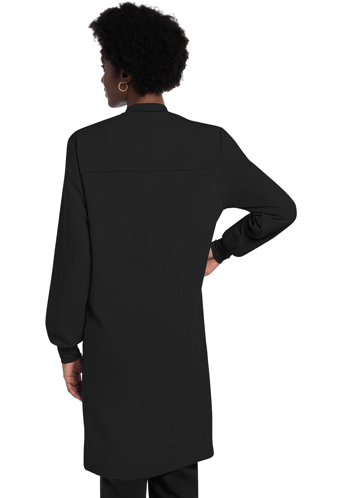 Project Lab CK402A Unisex 40" Snap Front Lab Coat Black