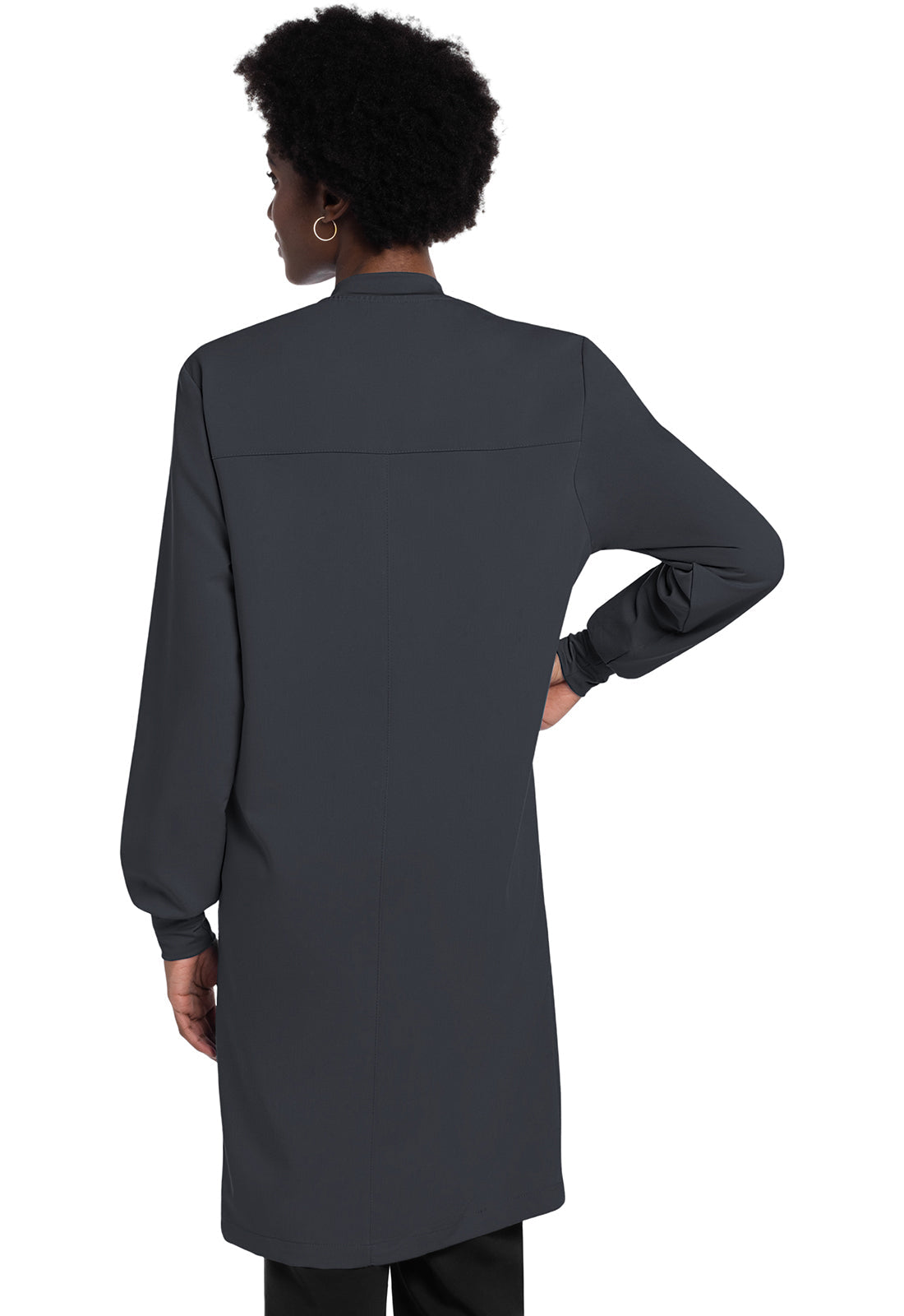 Project Lab CK402A Unisex 40" Snap Front Lab Coat Pewter