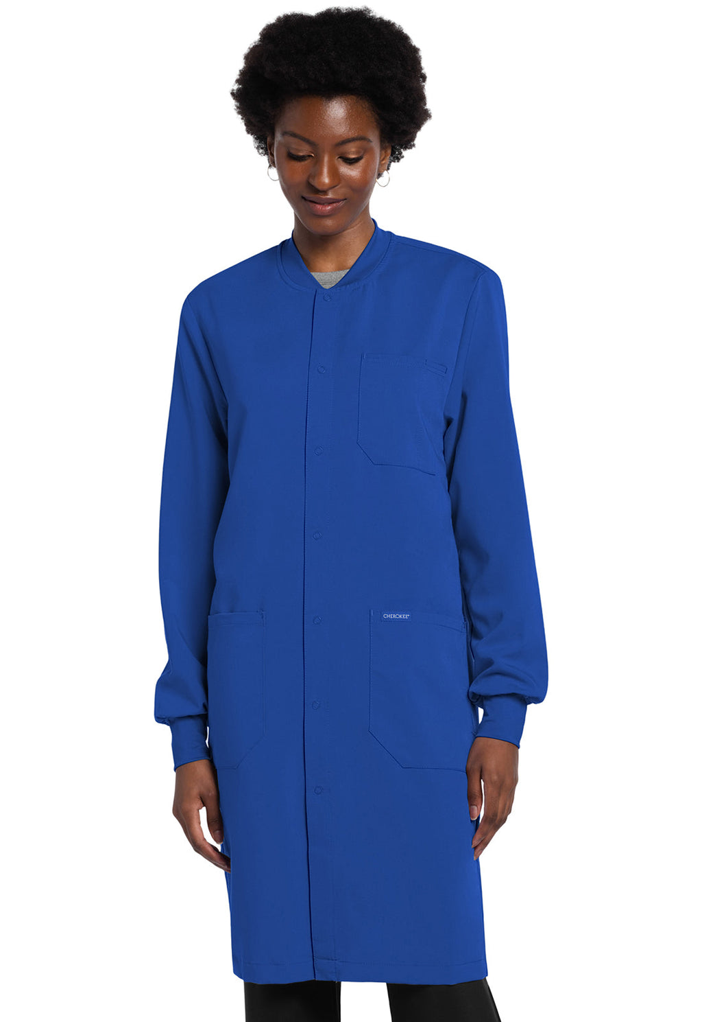 Project Lab CK402A Unisex 40" Snap Front Lab Coat Royal