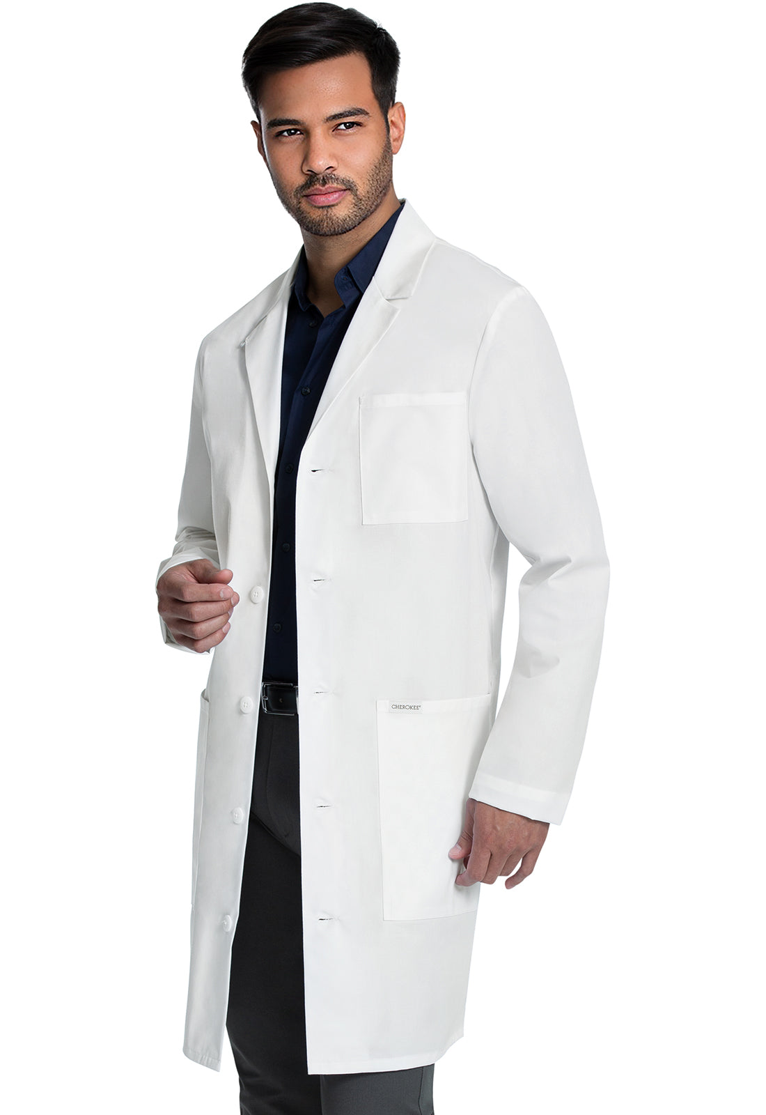 Project Lab by Cherokee CK412 38" Men's Lab Coat White