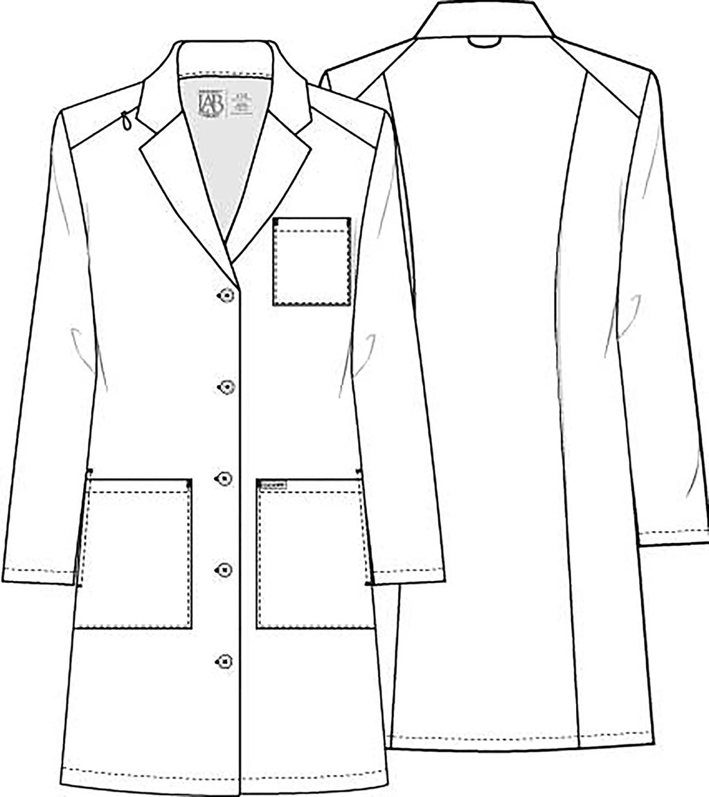 Project Lab CK421 Women's 37" Lab Coat White