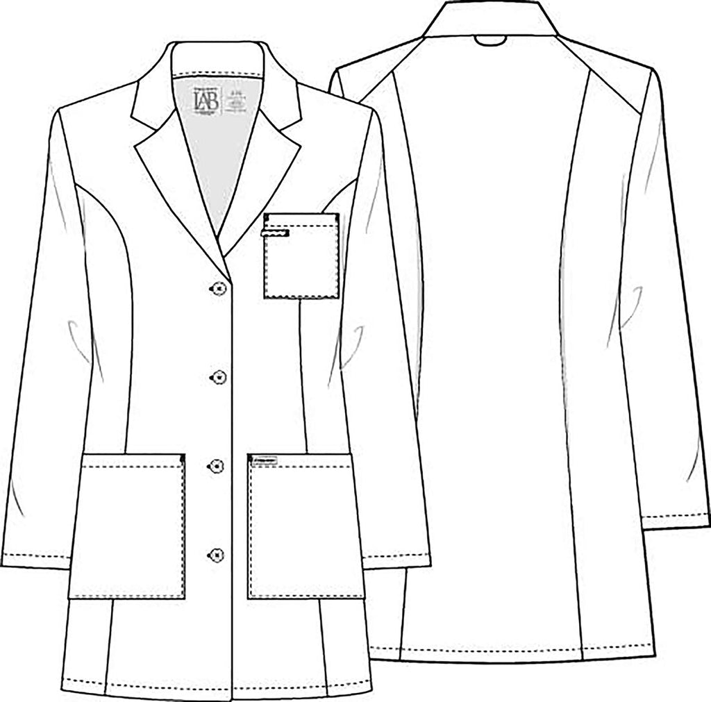 Project Lab CK452 Women's 35" Lab Coat White