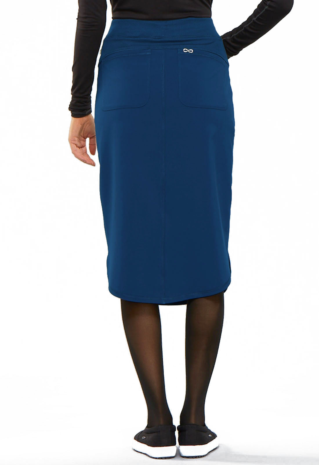 Classics CK505A 29" Drawstring Skirt Navy Model Image Back | Infinity