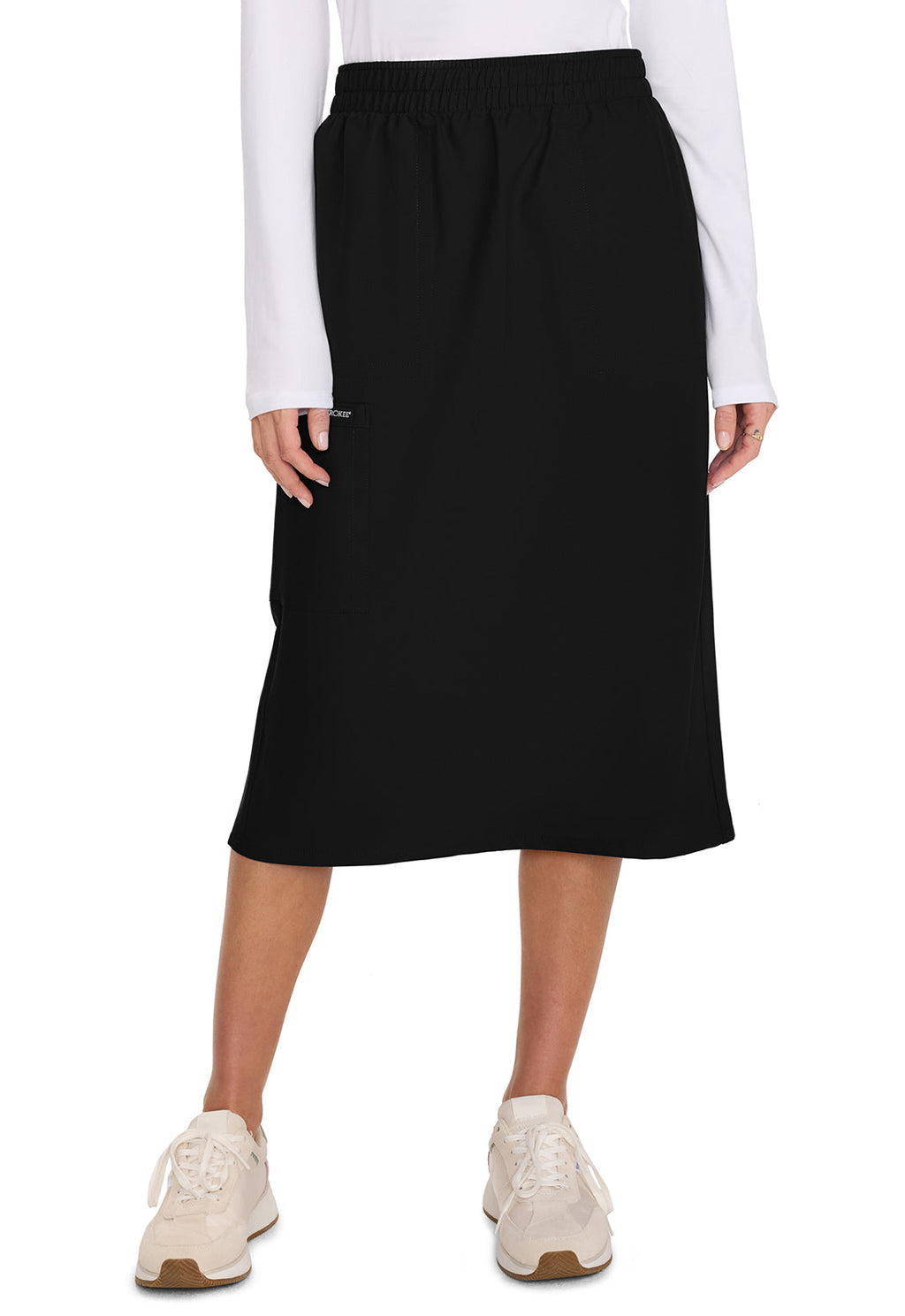 Workwear Originals Ultra CK563A Women's Elastic Waist Scrub Skirts Black