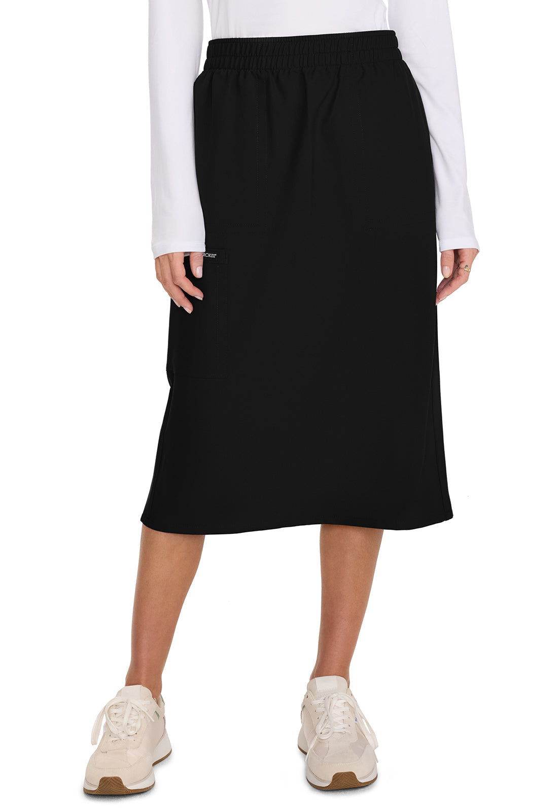 Workwear Originals Ultra CK563A Women's Elastic Waist Scrub Skirts Black