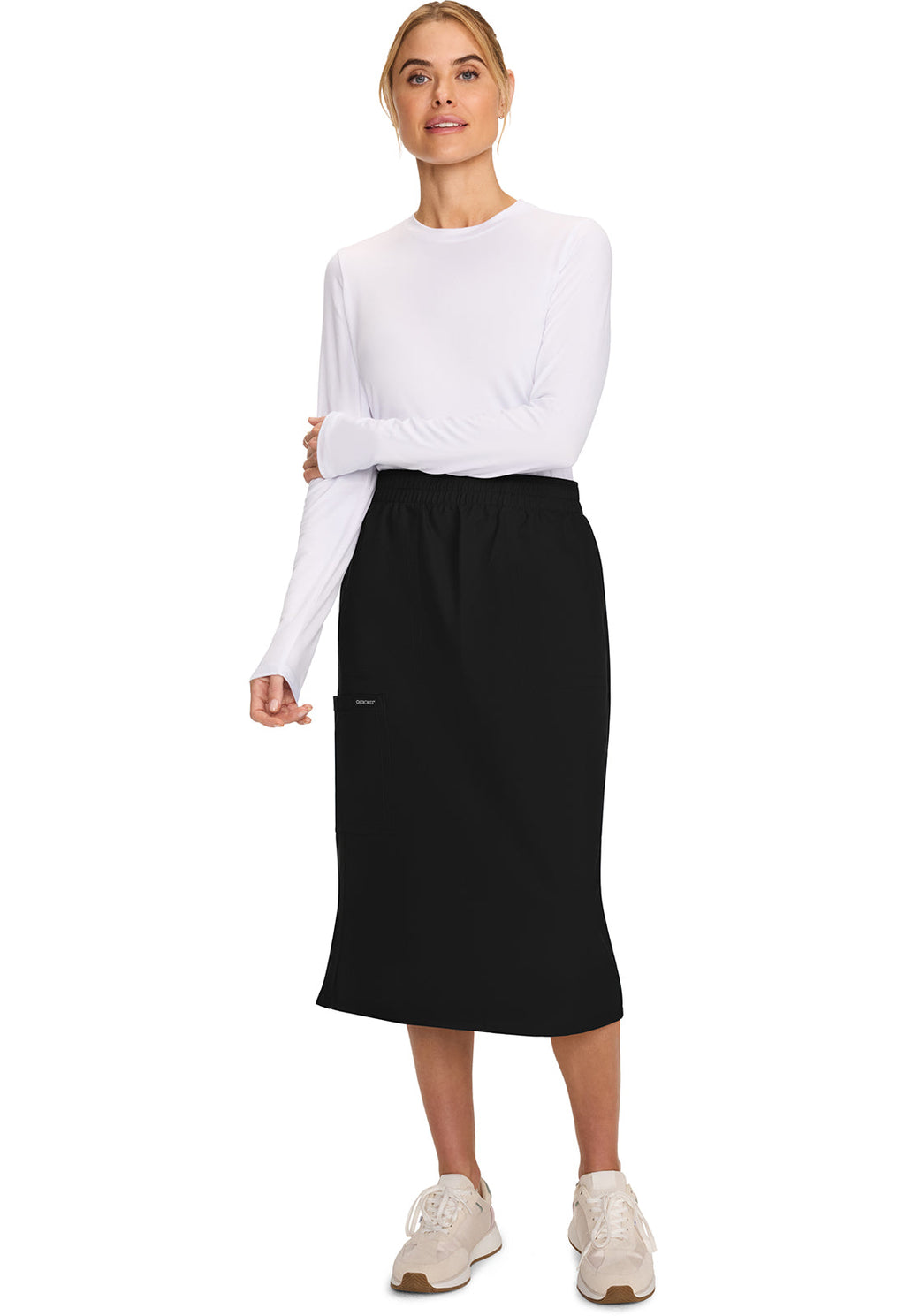 Workwear Originals Ultra CK563A Women's Elastic Waist Scrub Skirts Black