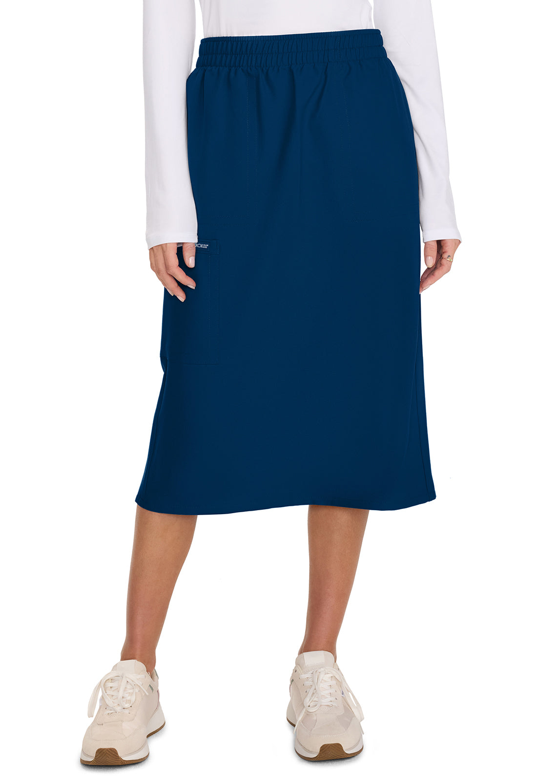 Workwear Originals Ultra CK563A Women's Elastic Waist Scrub Skirts Navy