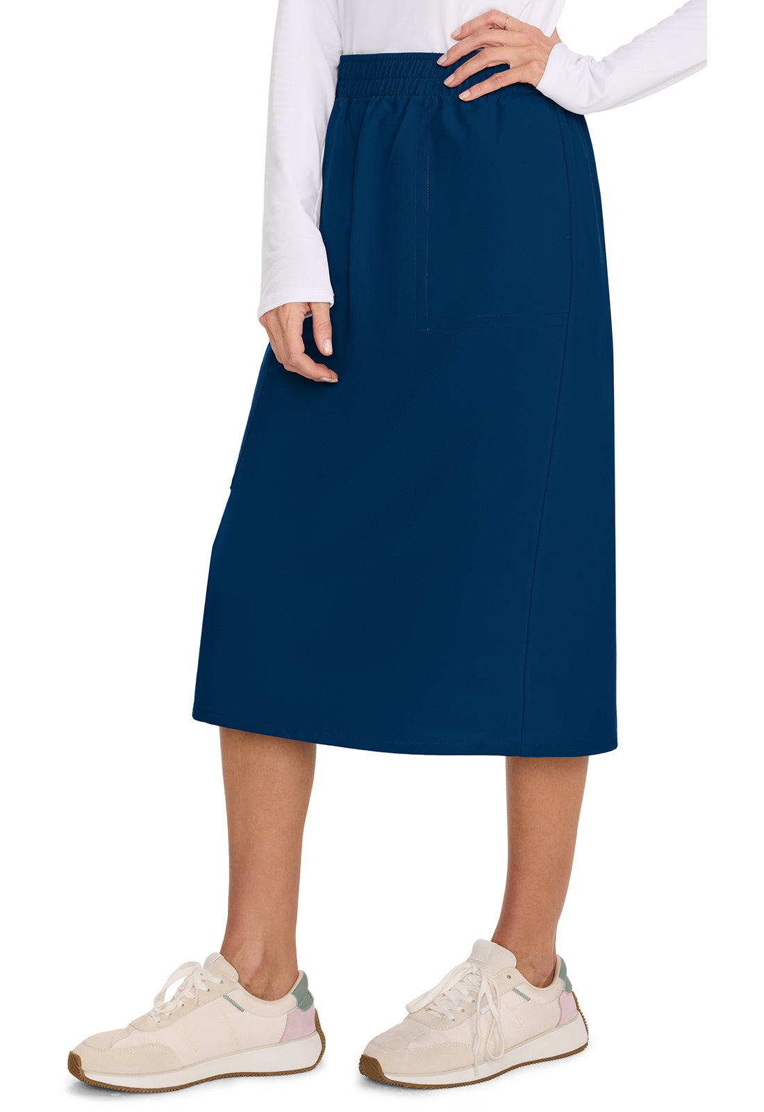 Workwear Originals Ultra CK563A Women's Elastic Waist Scrub Skirts Navy