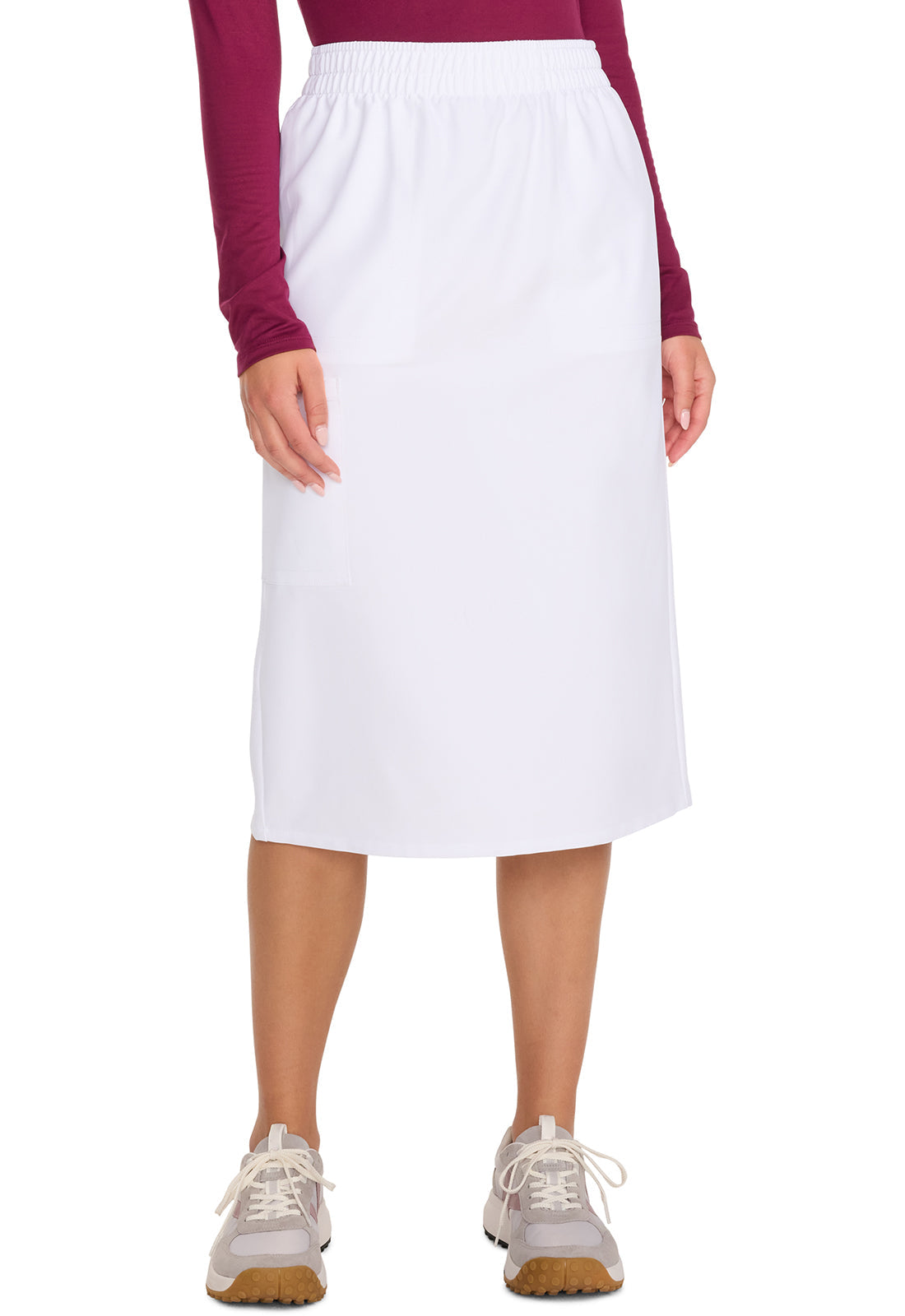 Workwear Originals Ultra CK563A Women's Elastic Waist Scrub Skirts White