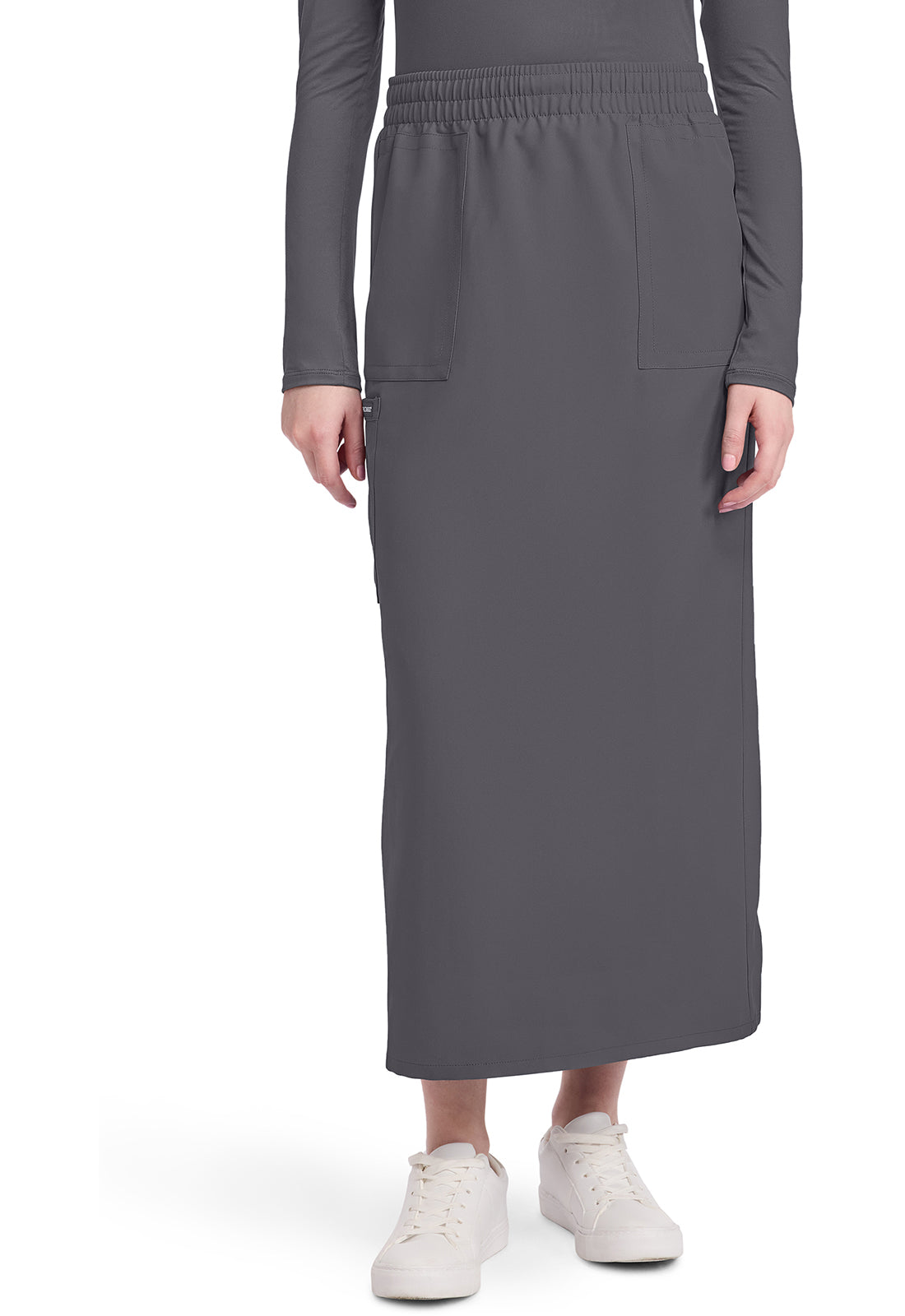 Workwear Originals Ultra CK564A Women's 3-Pocket Elastic Waist Scrub Skirts Pewter