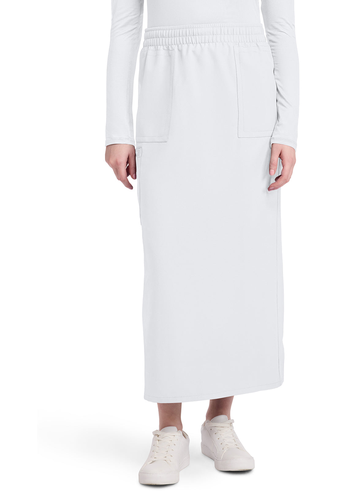 Workwear Originals Ultra CK564A Women's 3-Pocket Elastic Waist Scrub Skirts White