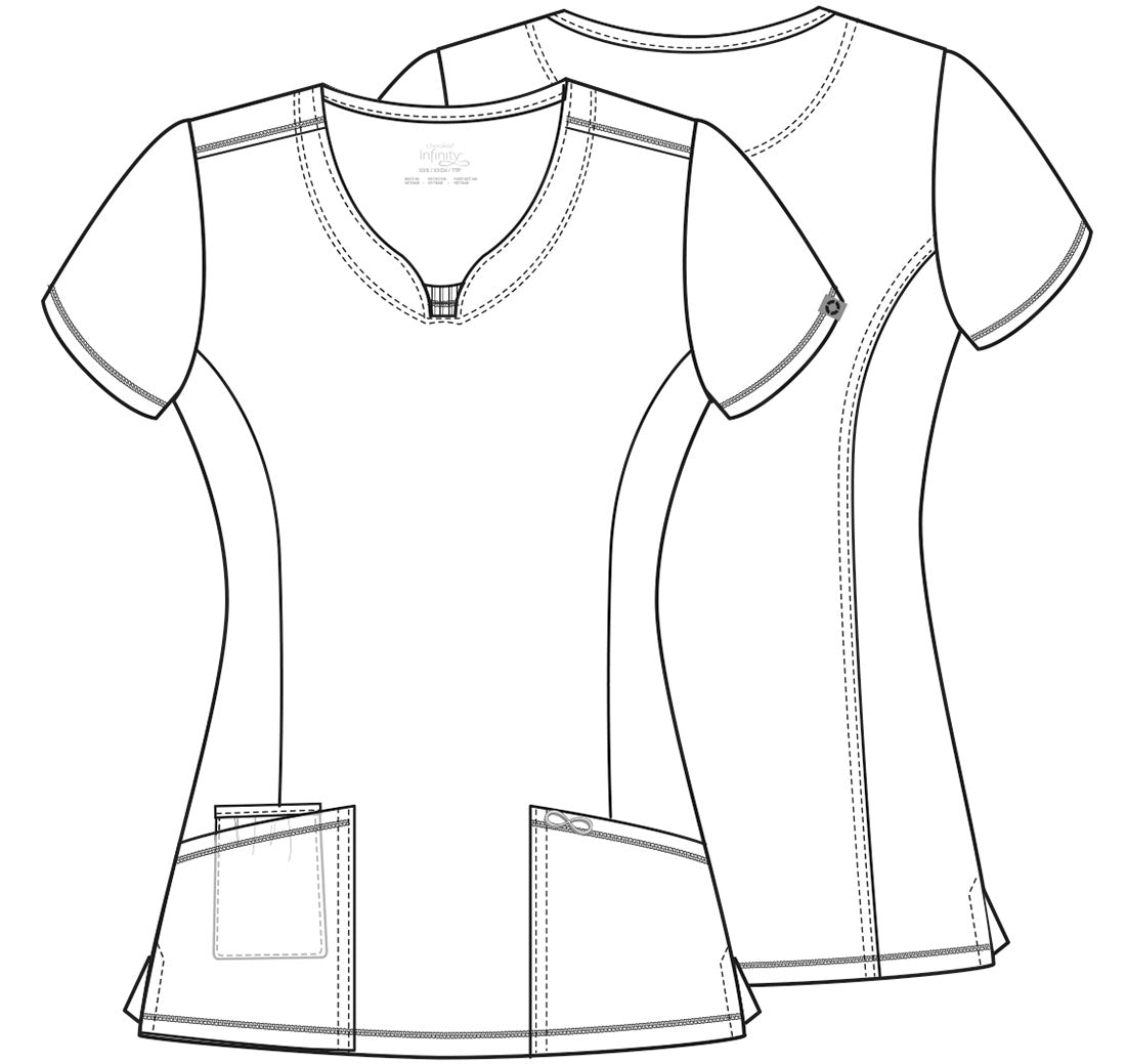 Prints CK609 Round Print Neck Top Saltwater Tie Dye