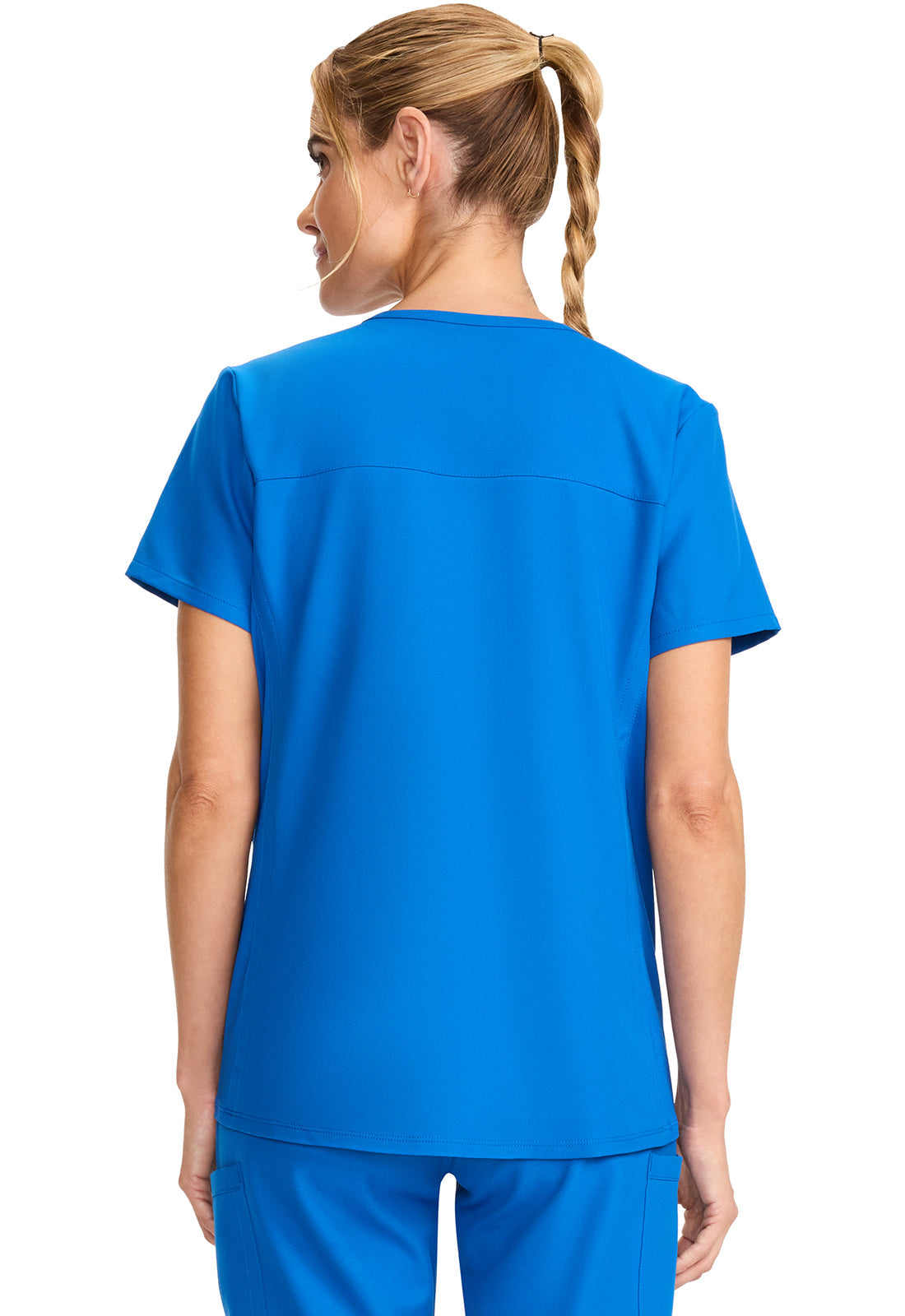 Workwear Originals Ultra CK701A Women's Maternity Mock Wrap V-Neck Scrub Top Royal