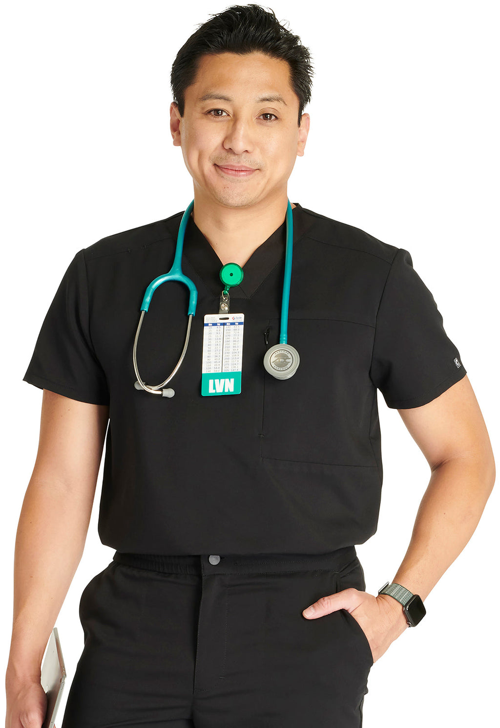 Atmos CK718A Men's V-Neck Top Black