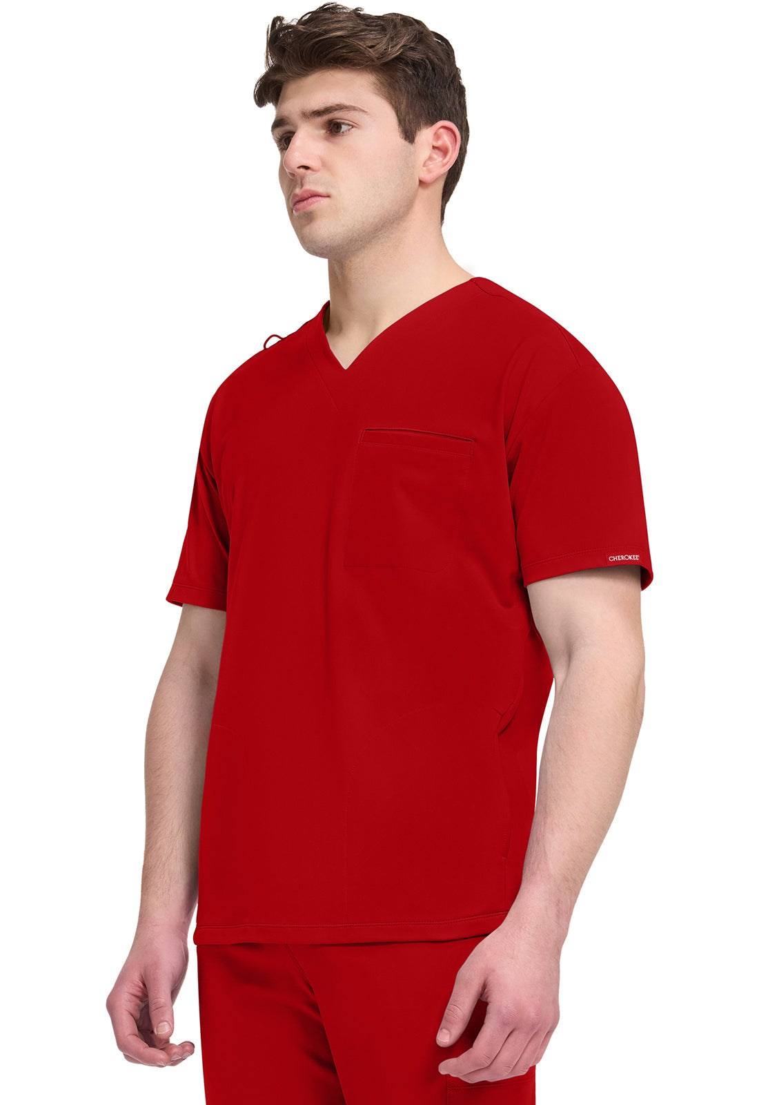 Achieve CK729 Men's 3-Pocket V-Neck Top Red Image