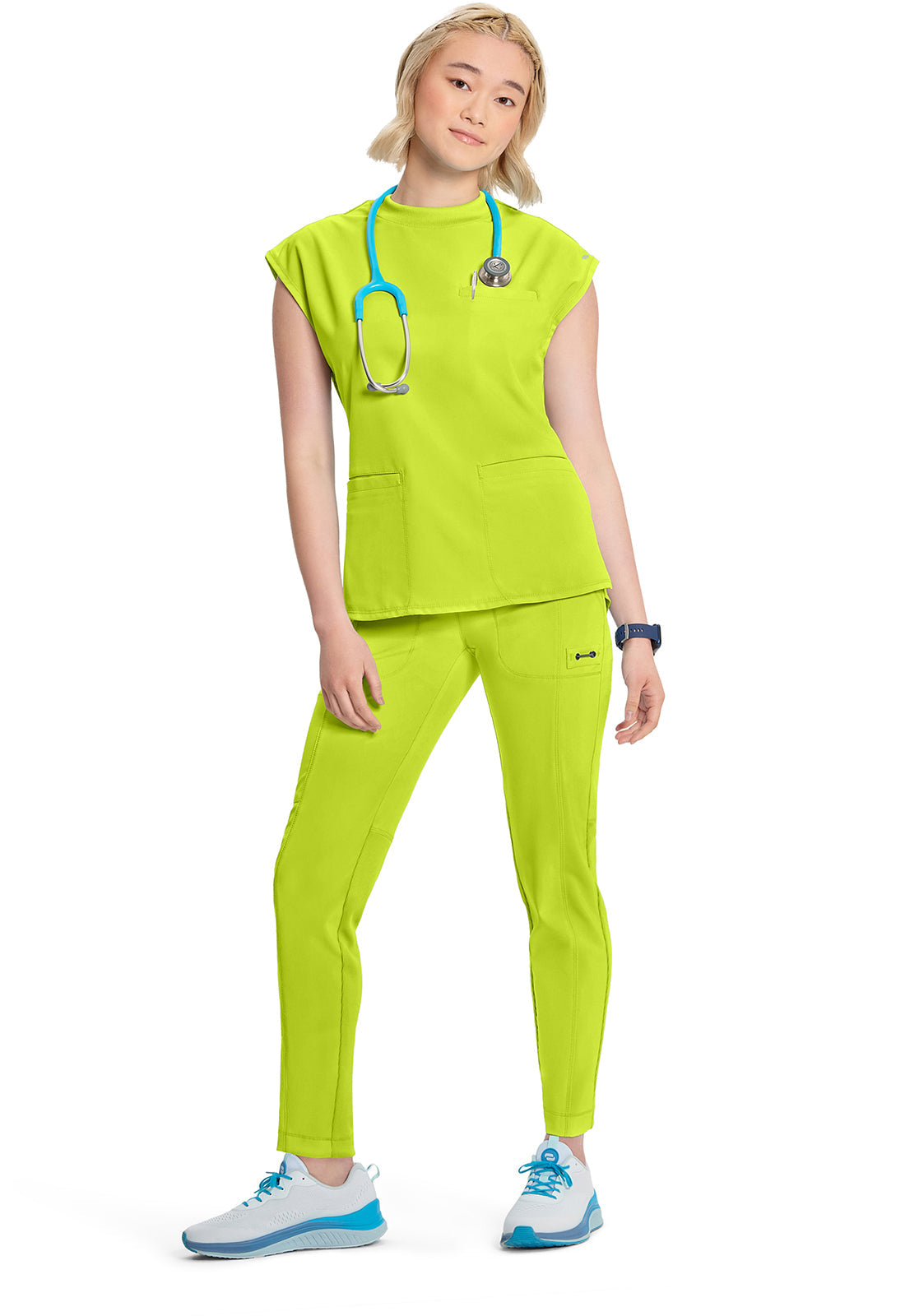 Classics CK742A Mock Neck Top Lime Time