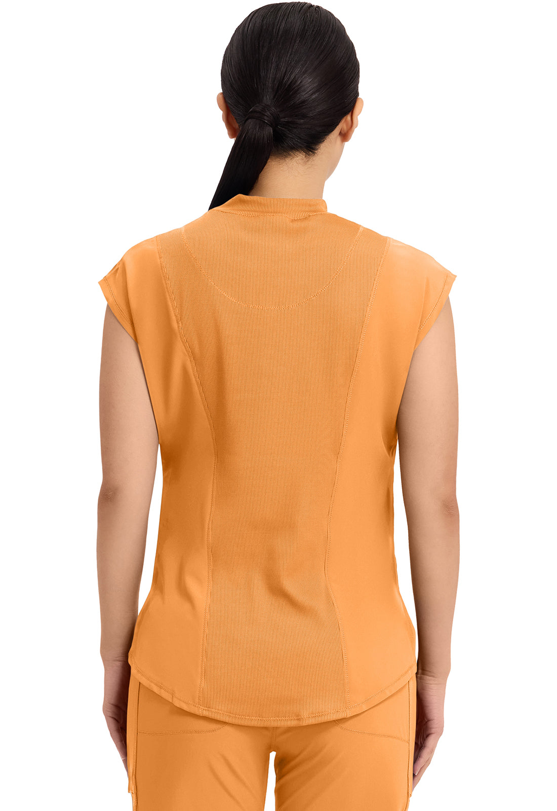 Classics CK742A Mock Neck Top Orange Sunrise