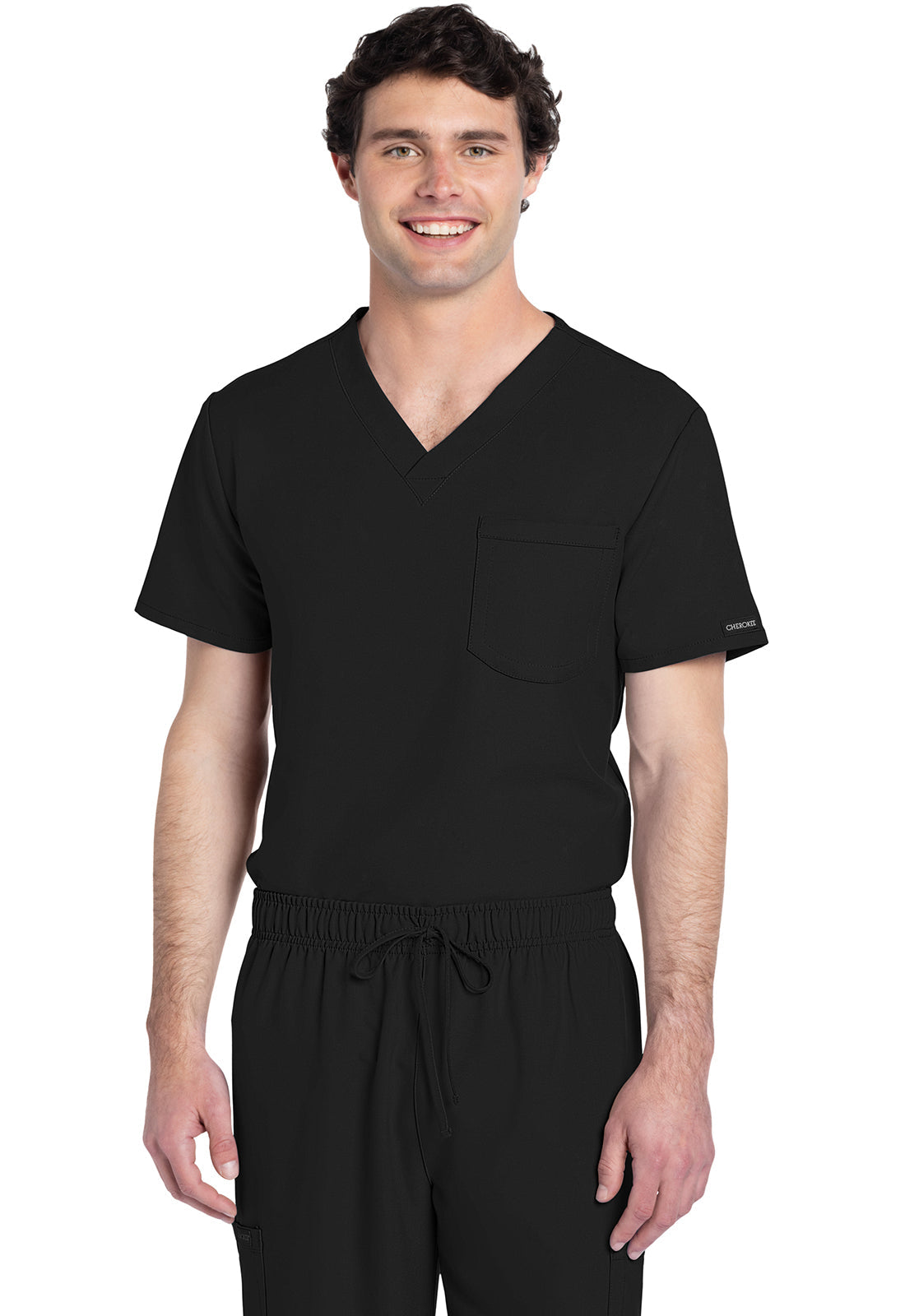 Workwear Originals Ultra CK778A Unisex Unisex V-Neck Scrub Top Black