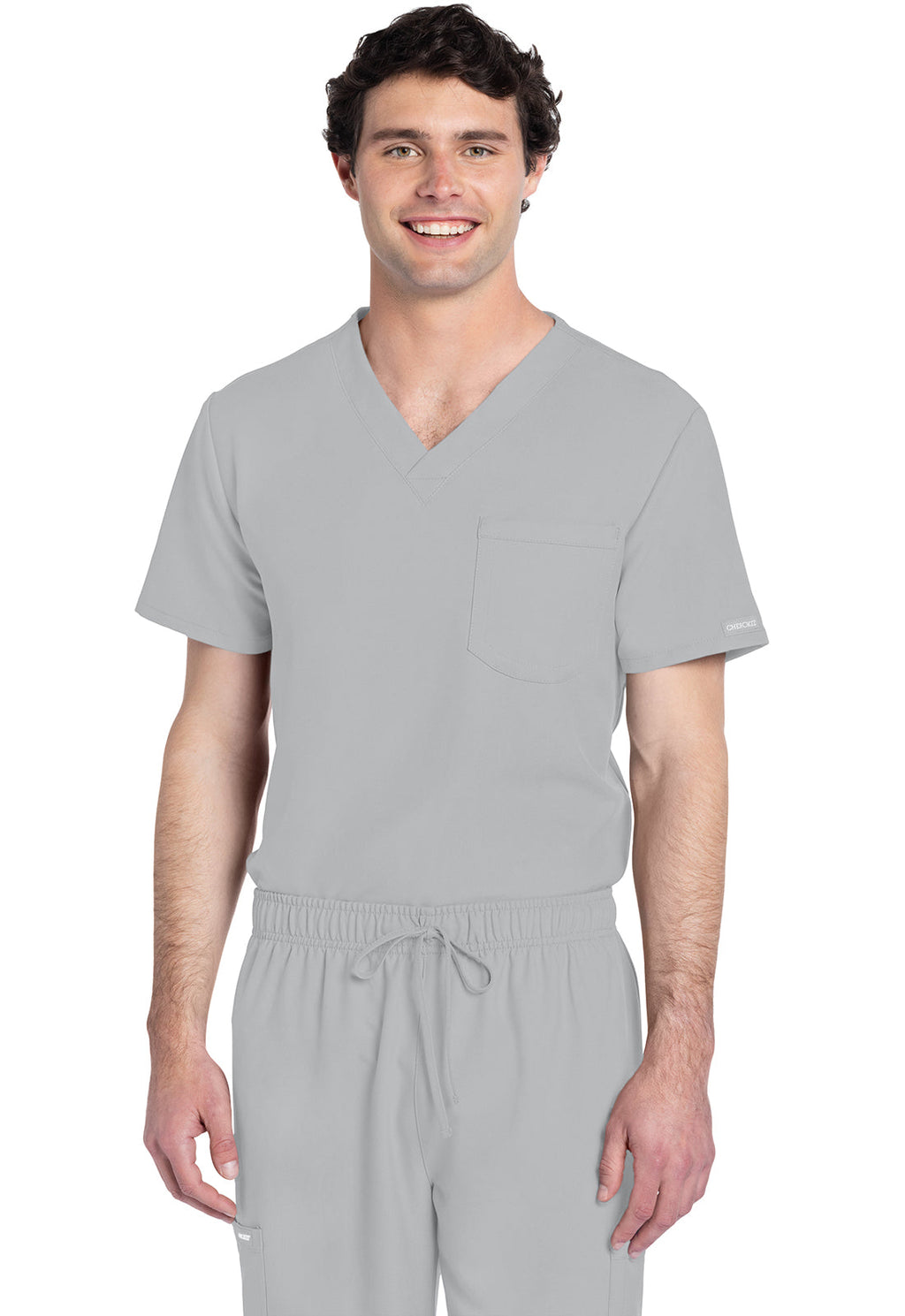Workwear Originals Ultra CK778A Unisex Unisex V-Neck Scrub Top Grey