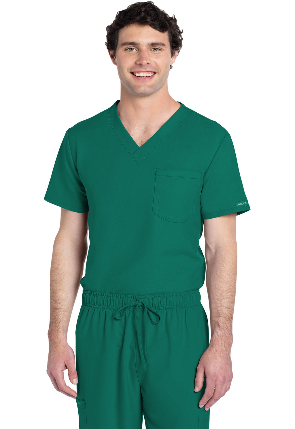 Workwear Originals Ultra CK778A Unisex Unisex V-Neck Scrub Top Hunter Green