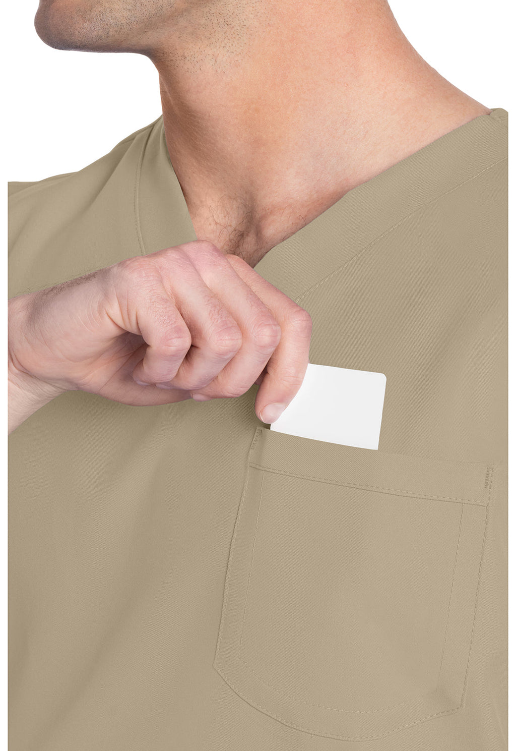 Workwear Originals Ultra CK778A Unisex Unisex V-Neck Scrub Top Khaki