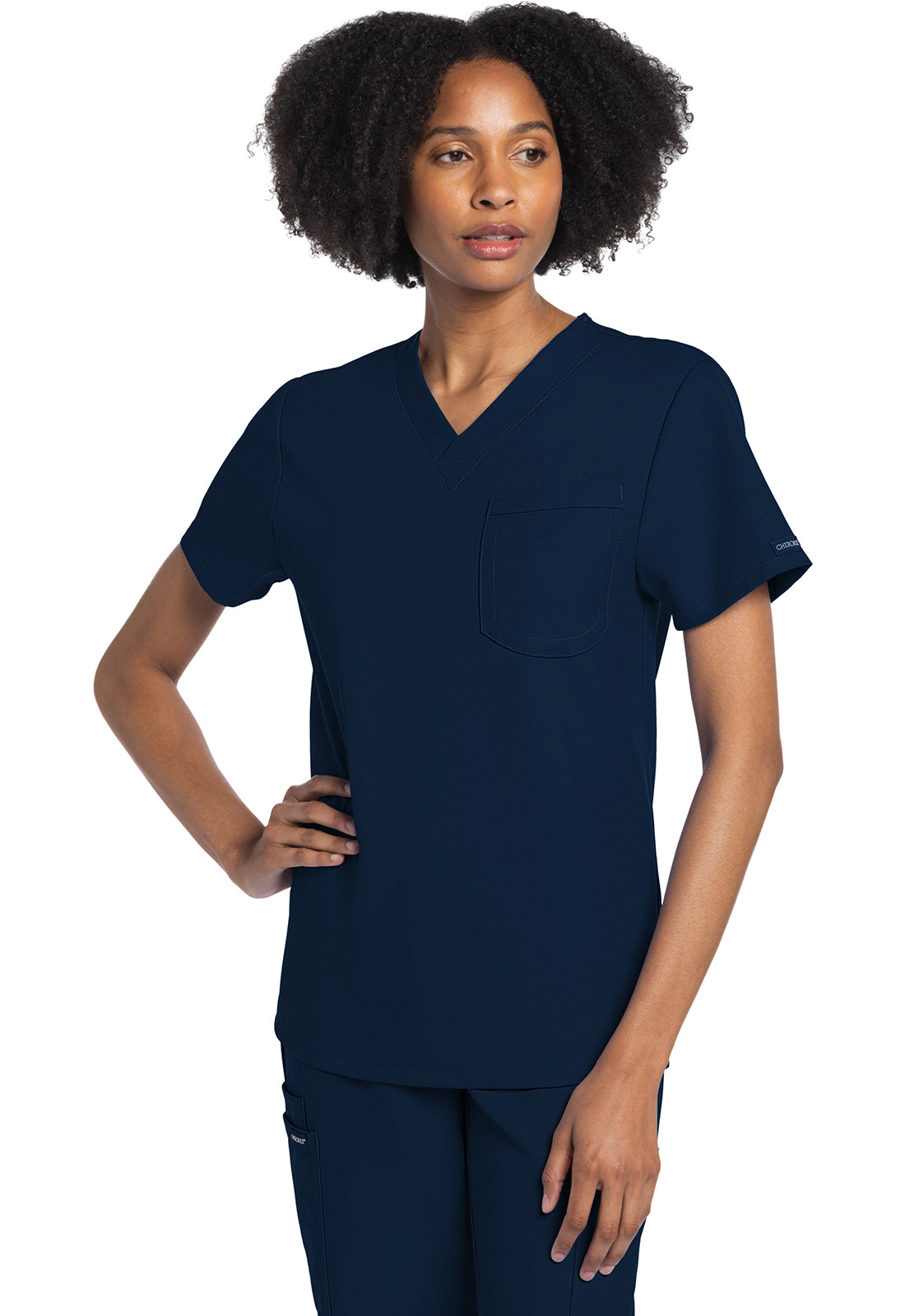 Workwear Originals Ultra CK778A Unisex Unisex V-Neck Scrub Top Navy