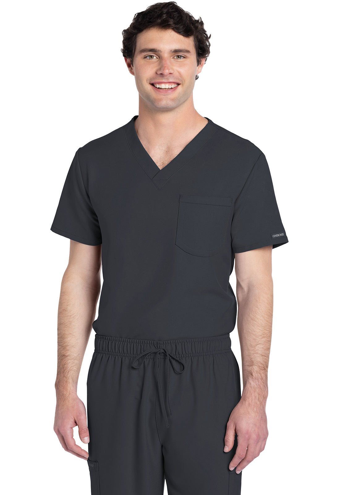 Workwear Originals Ultra CK778A Unisex Unisex V-Neck Scrub Top Pewter