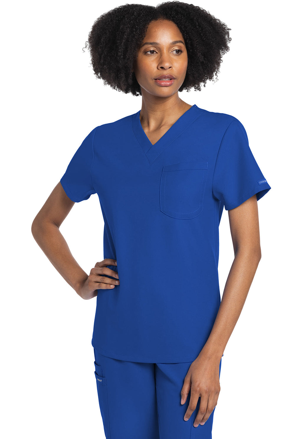 Workwear Originals Ultra CK778A Unisex Unisex V-Neck Scrub Top Royal