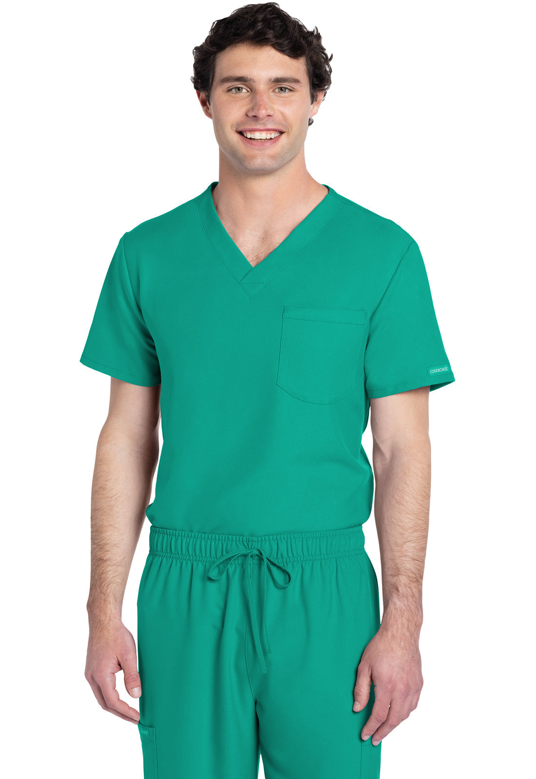 Workwear Originals Ultra CK778A Unisex Unisex V-Neck Scrub Top Teal Blue