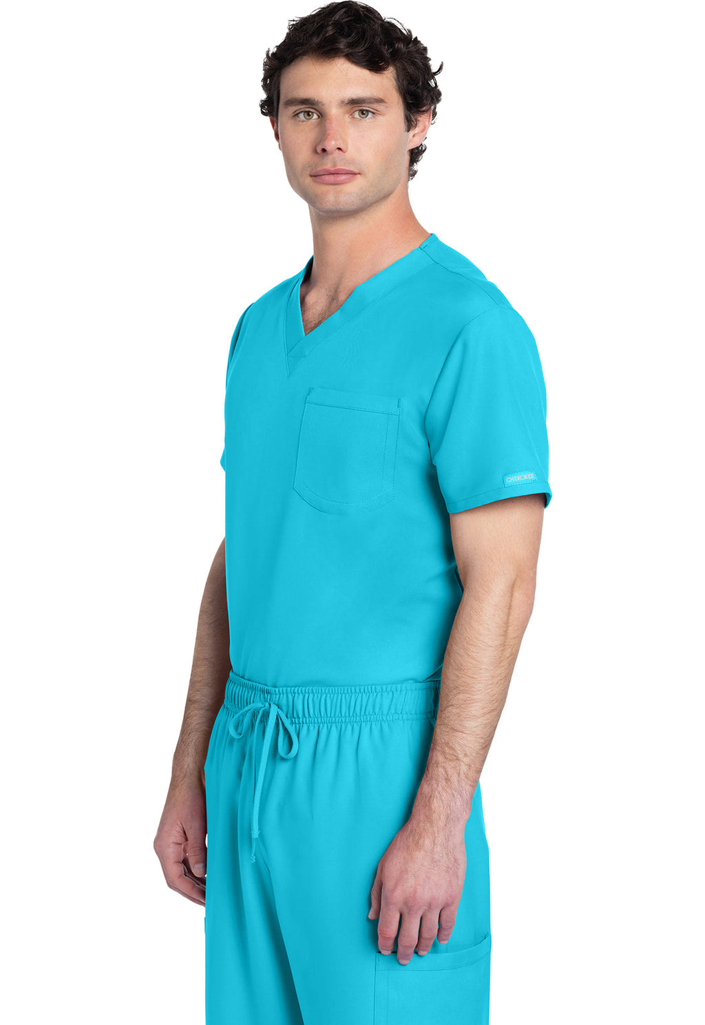 Workwear Originals Ultra CK778A Unisex Unisex V-Neck Scrub Top Turquoise