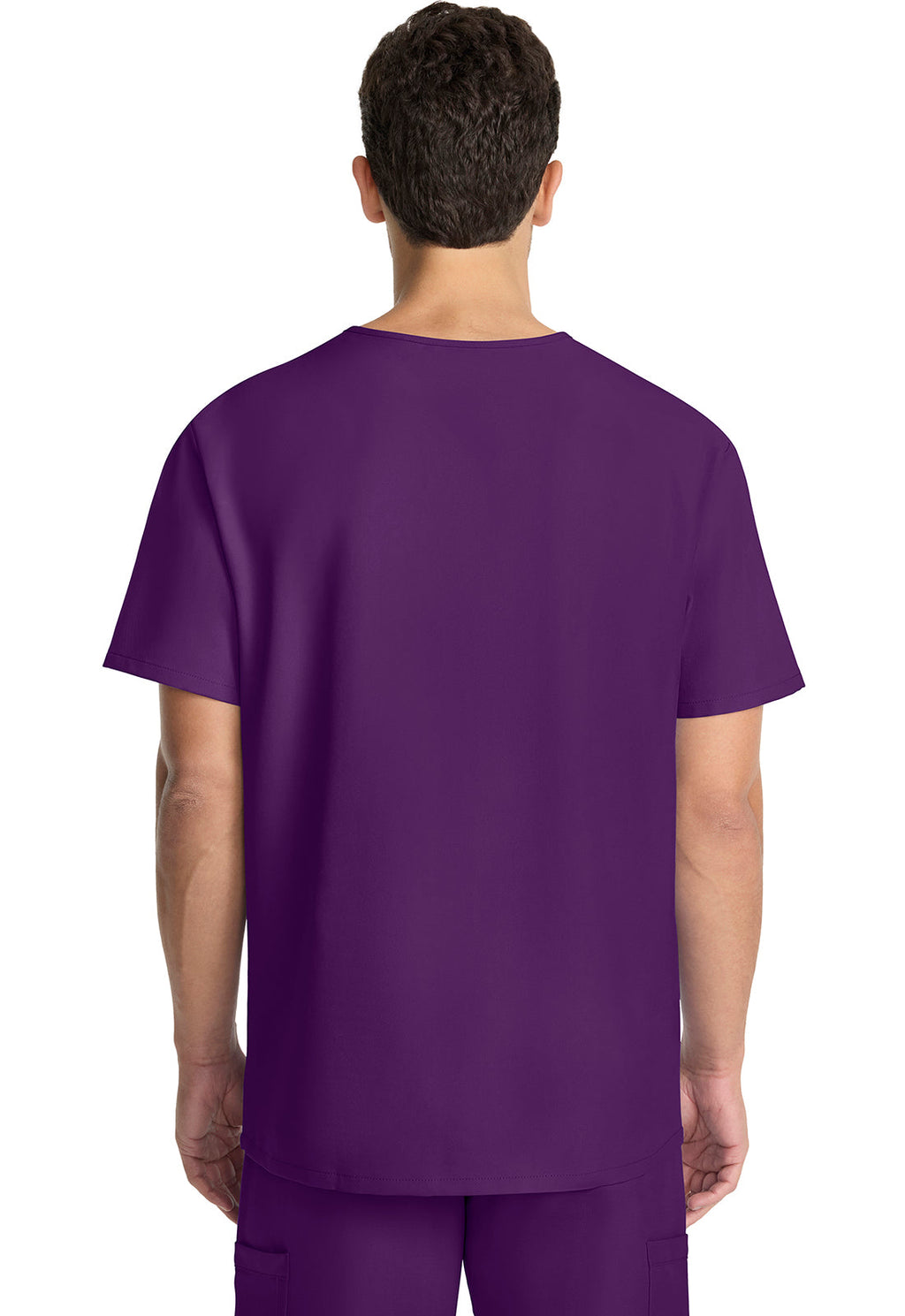 Workwear Originals Ultra CK783A Men's 3-Pocket V-Neck Scrub Top Eggplant