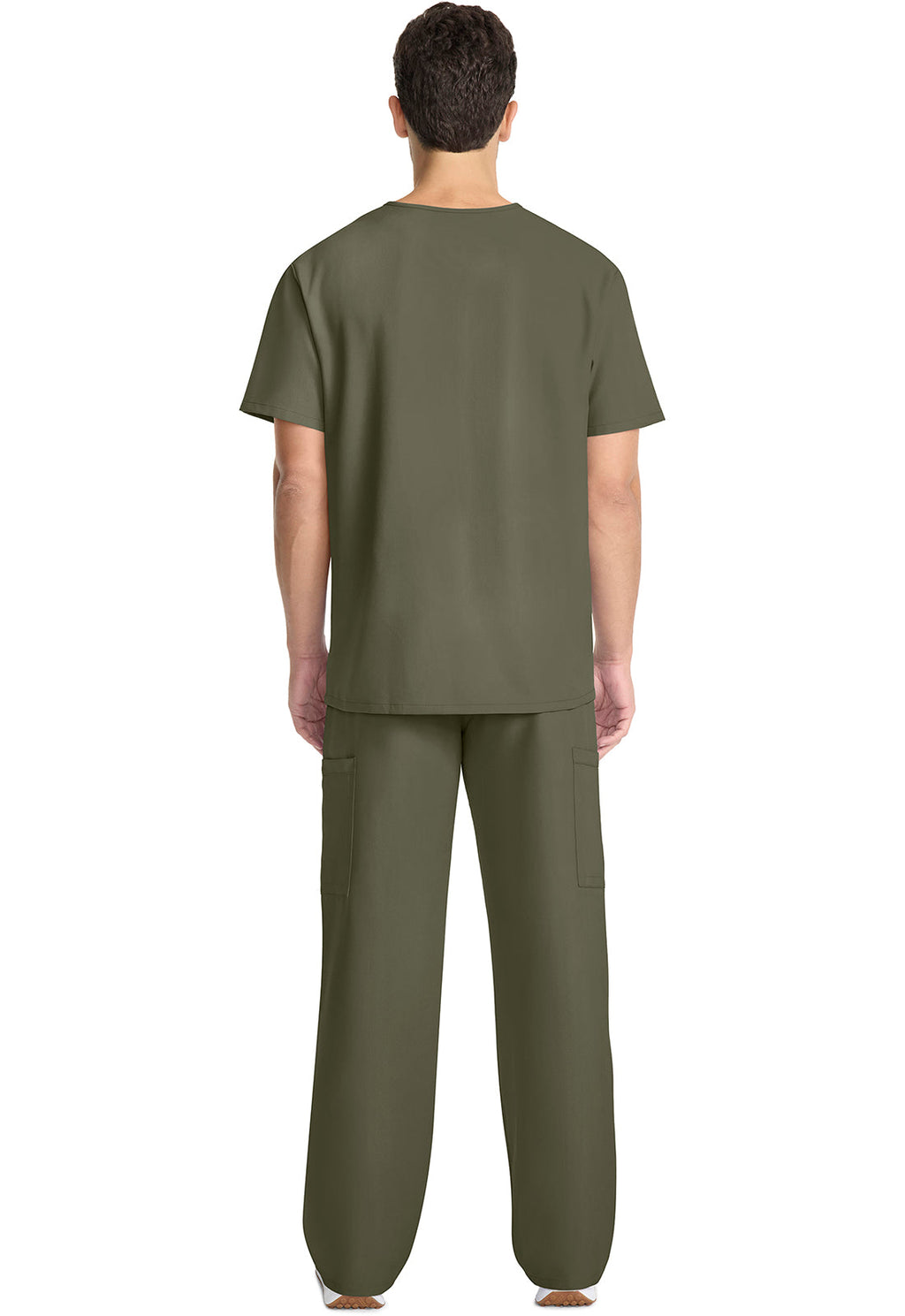 Workwear Originals Ultra CK783A Men's 3-Pocket V-Neck Scrub Top Olive