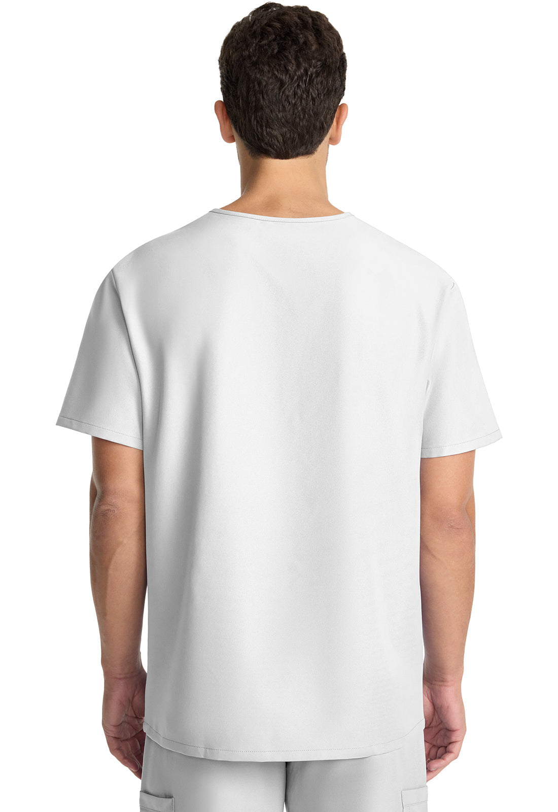 Workwear Originals Ultra CK783A Men's 3-Pocket V-Neck Scrub Top White