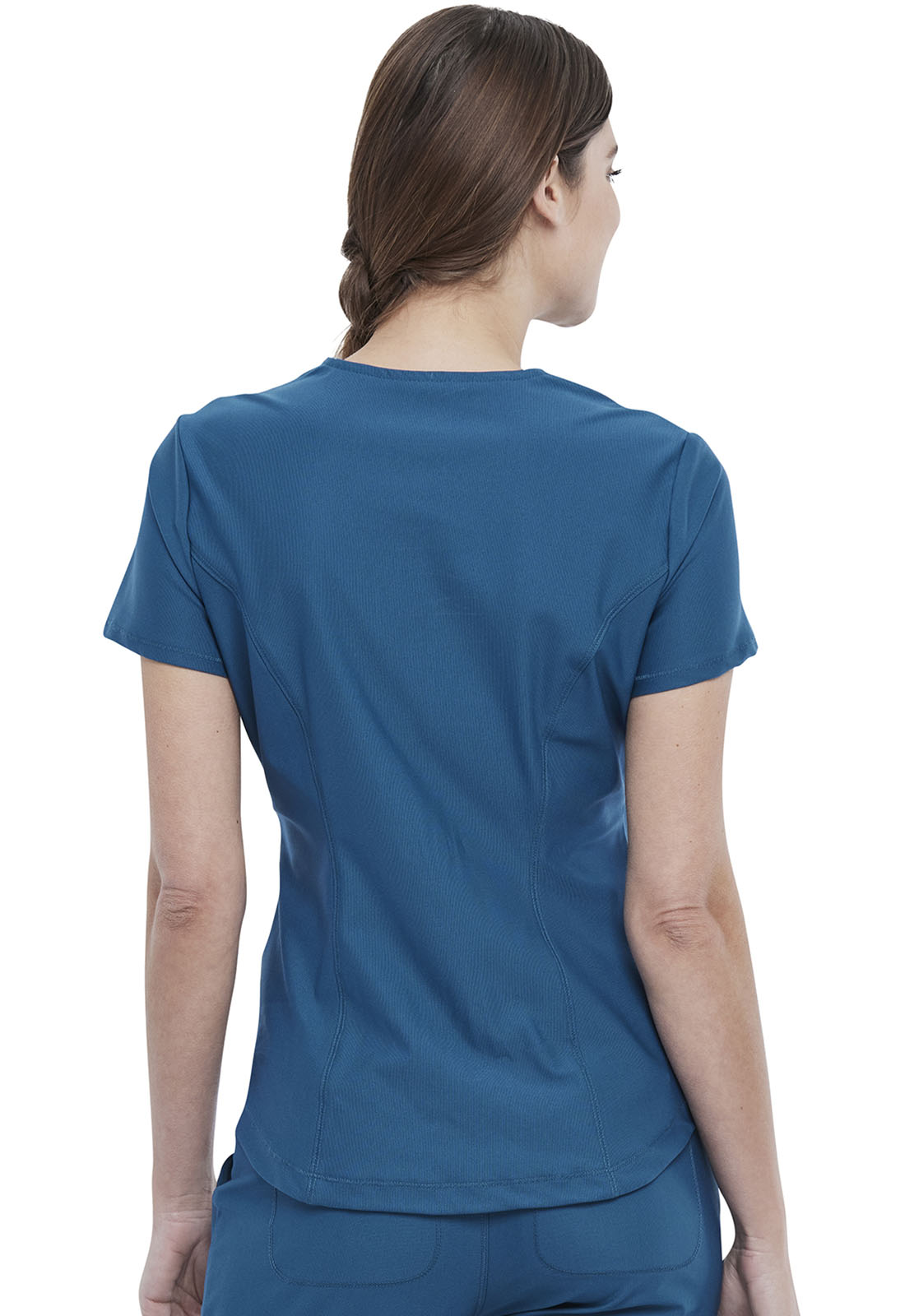 Form CK819 Tuckable V-Neck Top Caribbean Blue