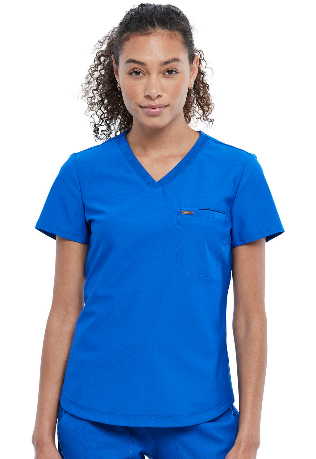 Form CK819 Women's Tuckable V-Neck Scrub Top Royal