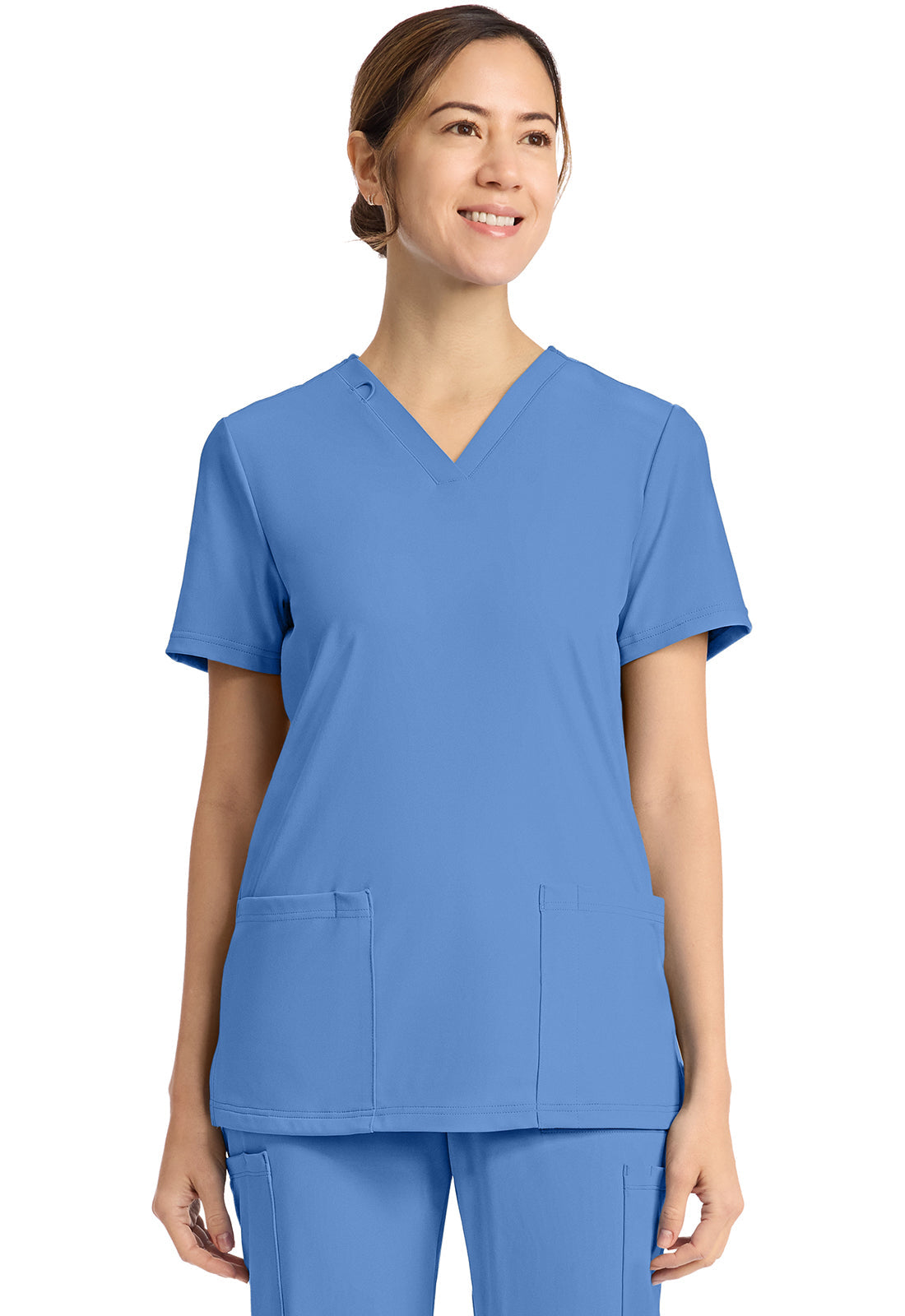 Achieve CK832 Women's 2-Pocket V-Neck Top Ciel