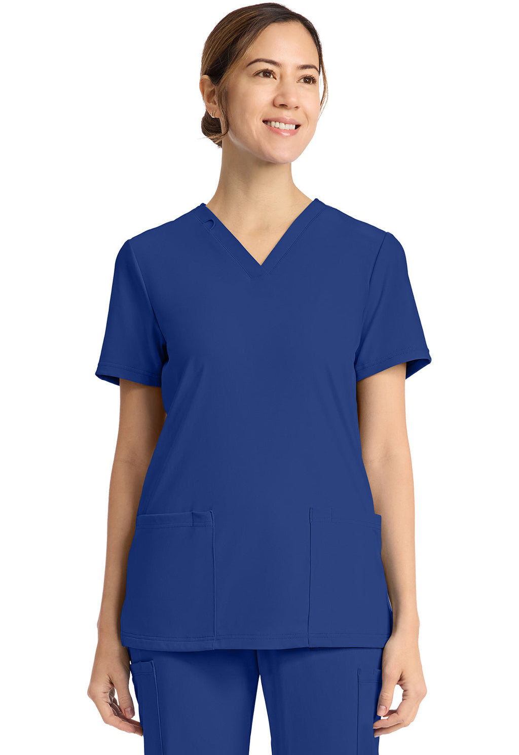 Achieve CK832 Women's 2-Pocket V-Neck Scrub Top Royal