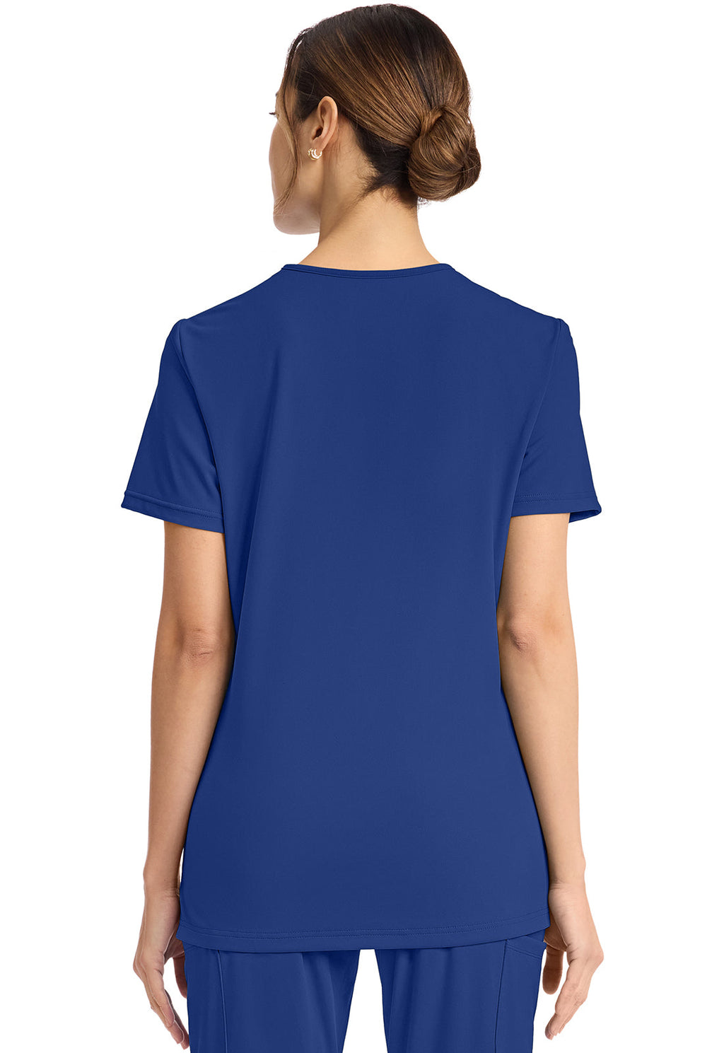 Achieve CK832 Women's 2-Pocket V-Neck Top Royal Image