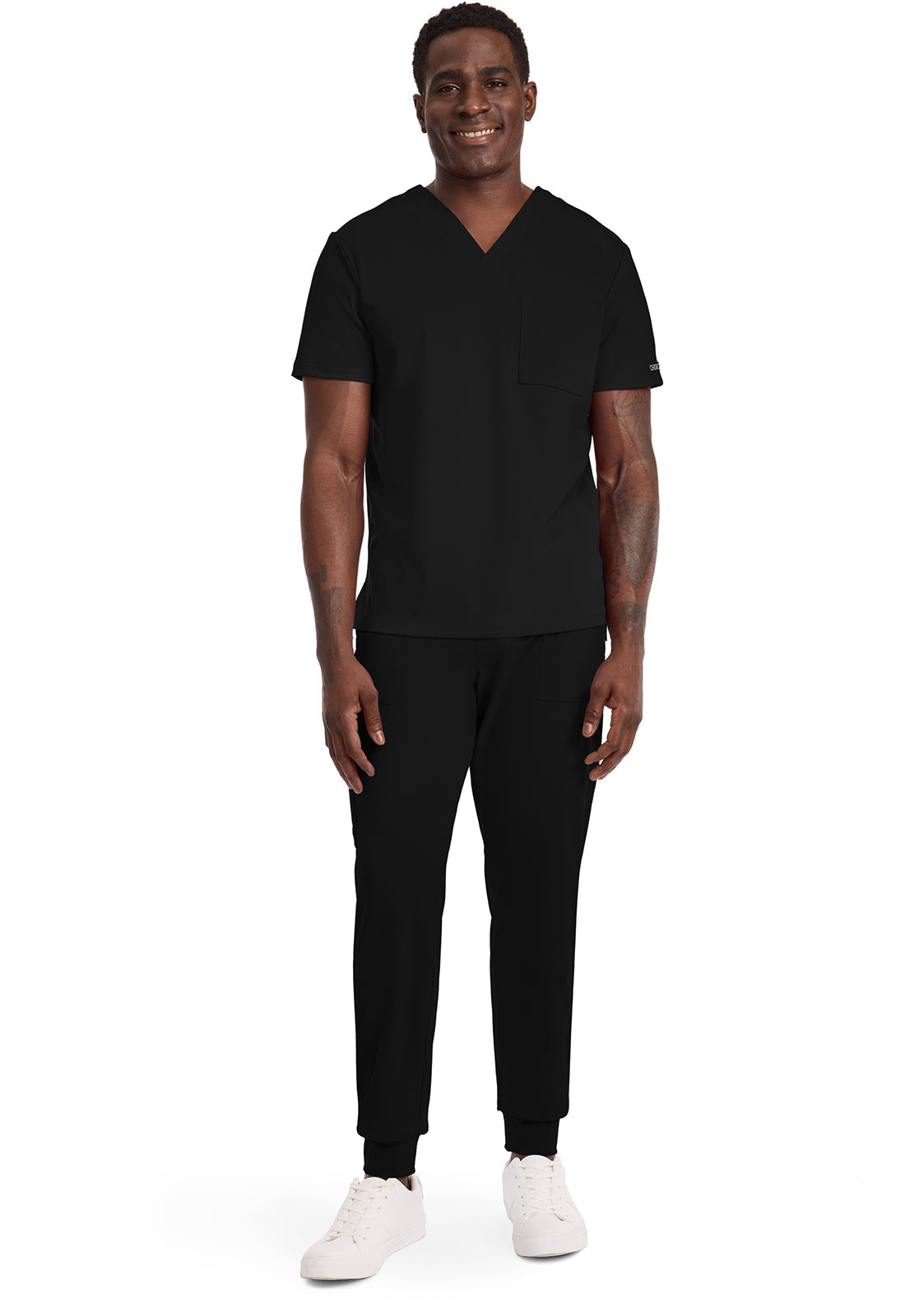 Achieve CK834 Men's 1-Pocket Tuck-In Top Black Image