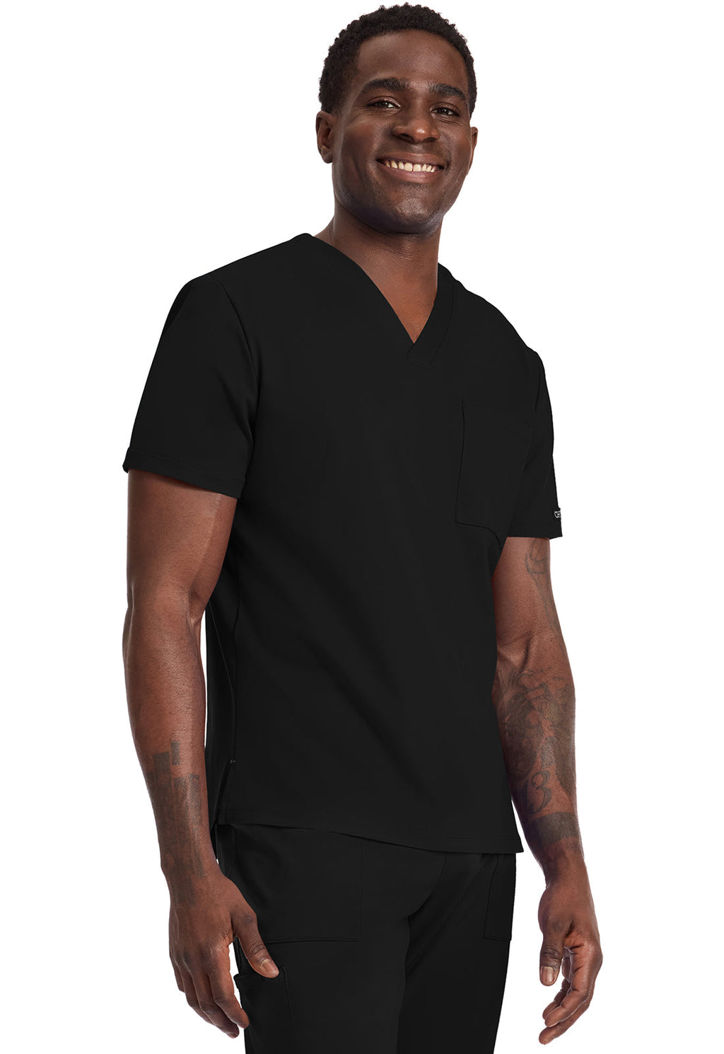 Achieve CK834 Men's 1-Pocket Tuck-In Top Black Image