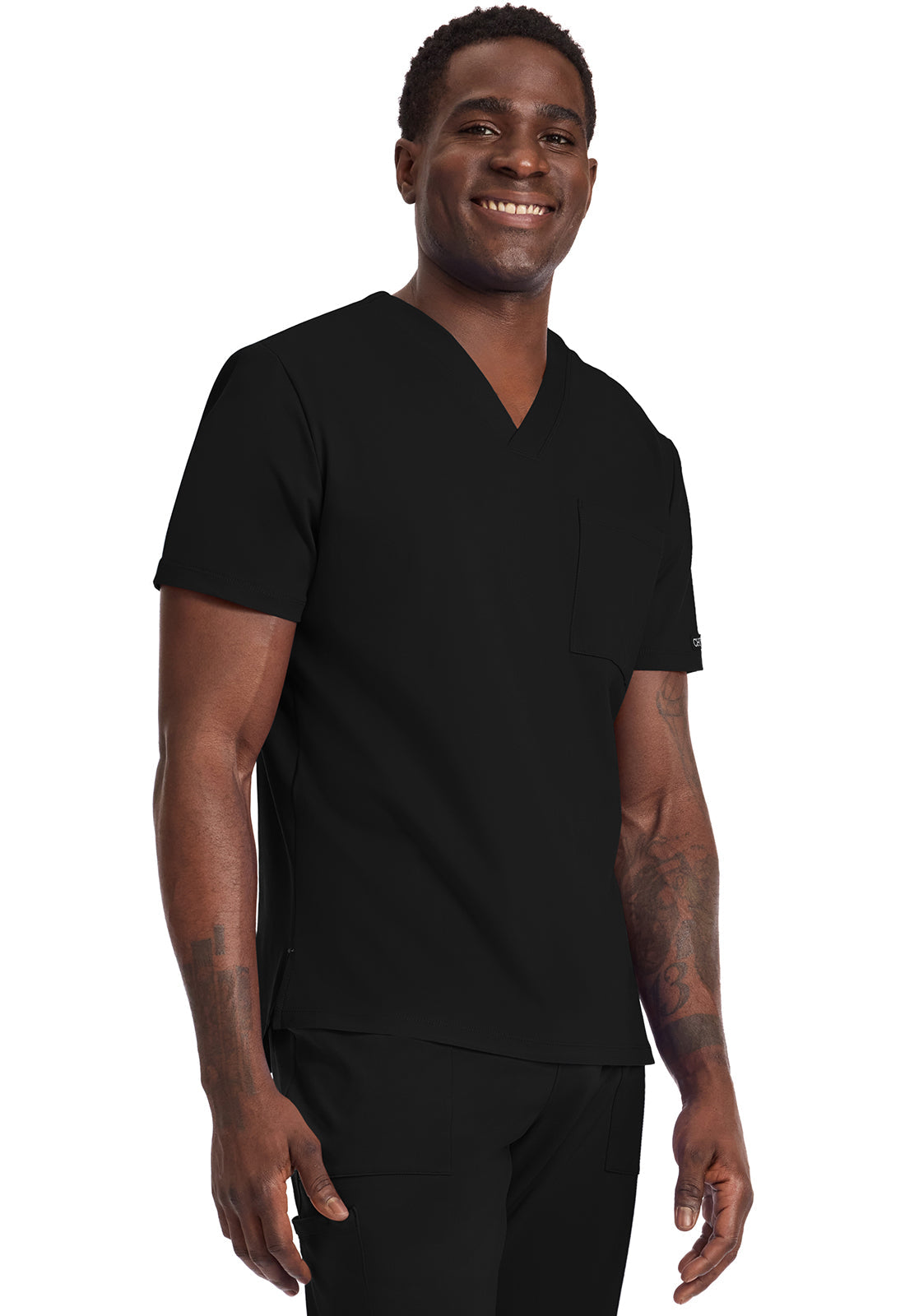 Achieve CK834 Men's 1-Pocket Tuck-In Top Black Image
