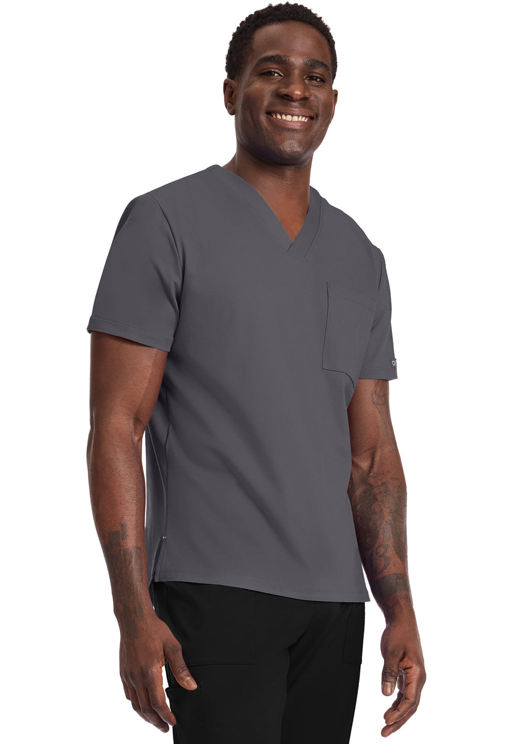 Achieve CK834 Men's 1-Pocket Tuck-In Top Pewter Image