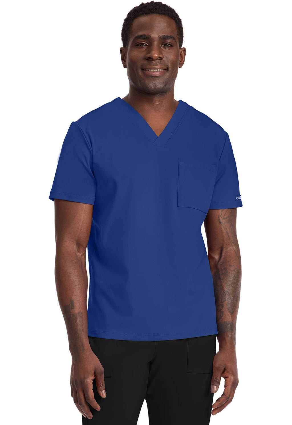 Achieve CK834 Men's 1-Pocket Tuck-In Scrub Top Royal