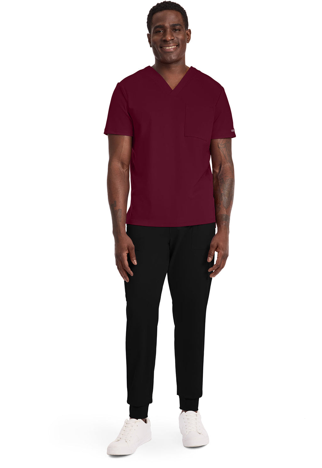 Achieve CK834 Men's 1-Pocket Tuck-In Top Wine Image
